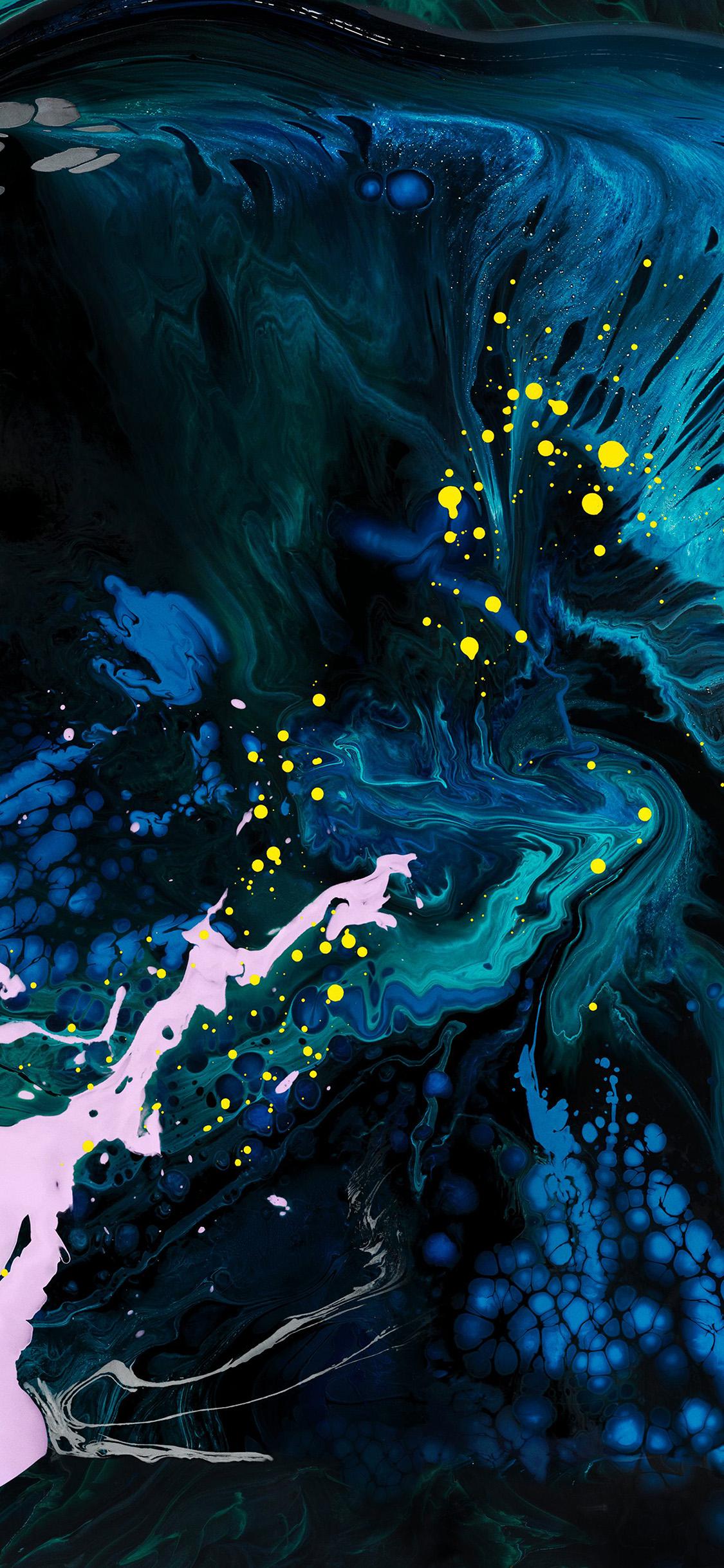 1125x2436 Ipad Pro Paint Dark Apple Art Wallpaper