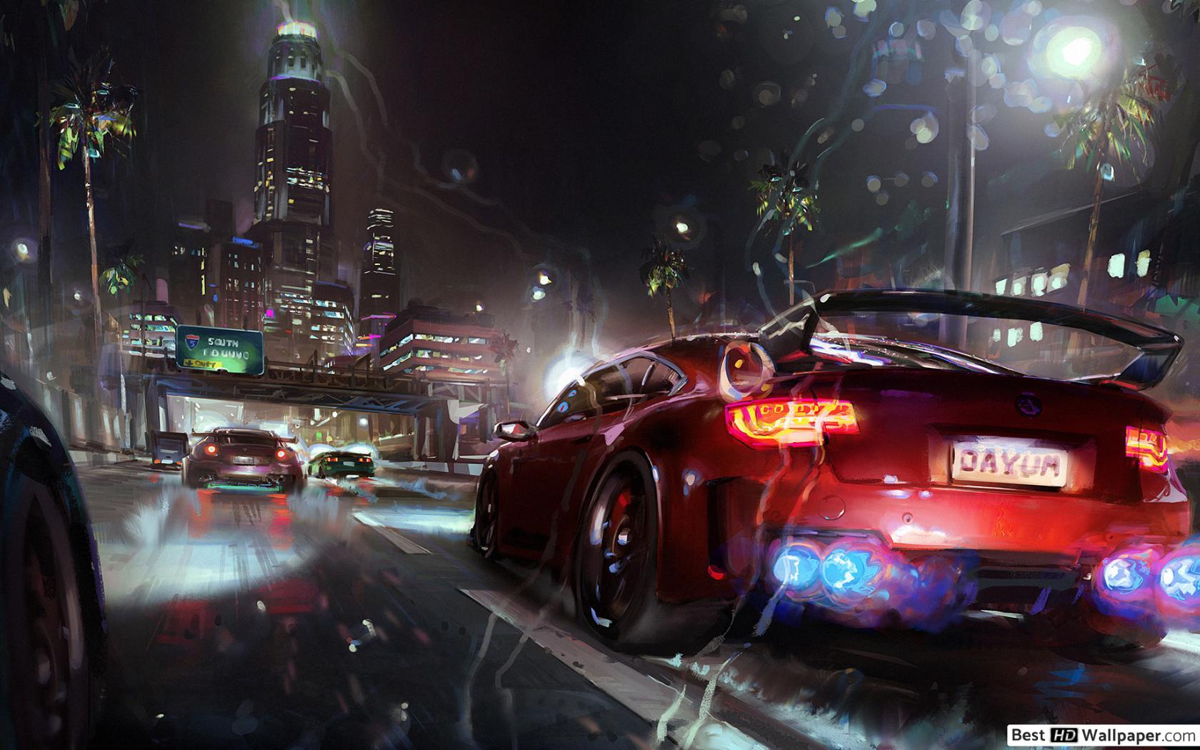 1680x1050 Red Sci FI Car HD Wallpaper Download