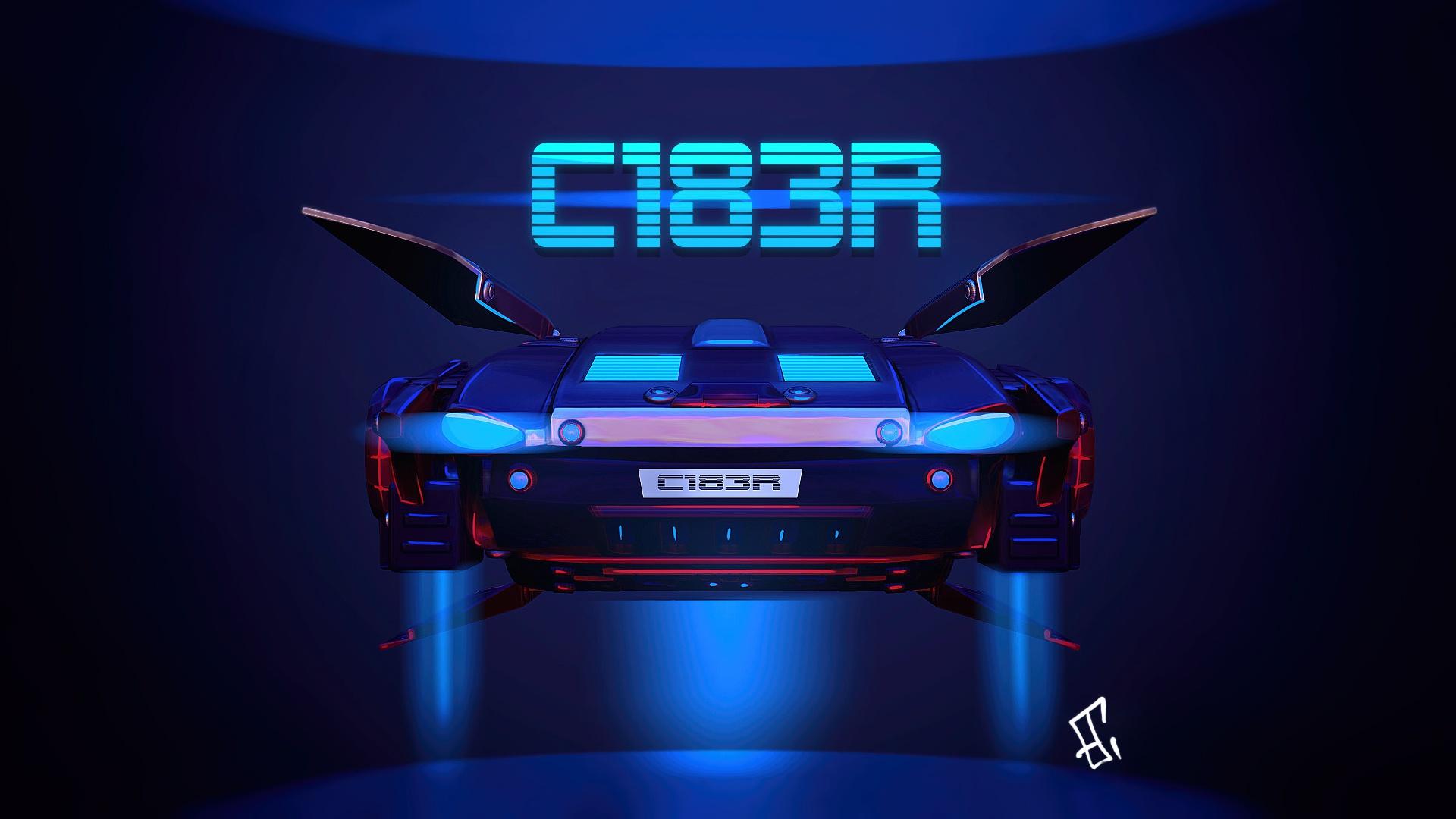 1920x1080 Cyberpunk Digital Art Futuristic Car Vehicle Wallpaper:1920x1080