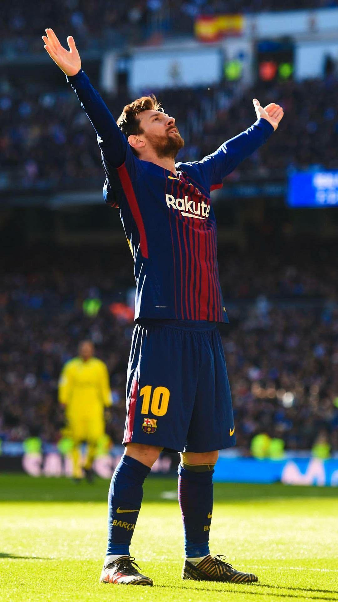 1080x1920 Messi Celebration Wallpaper