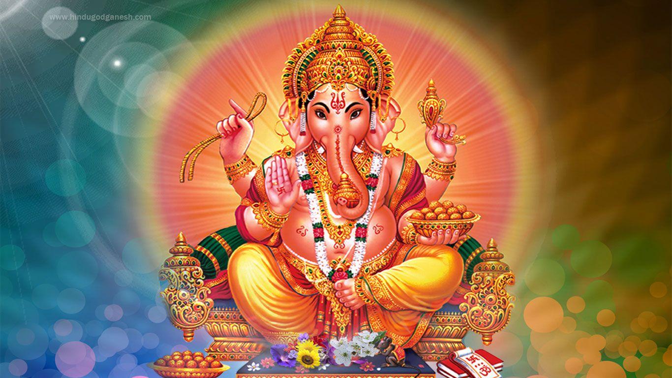 1366x768 Full Screen Wallpaper HD Of Lord Ganesha