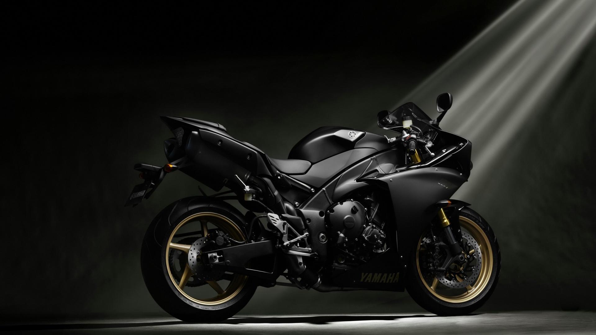 1920x1080 Black Yamaha Sports Bike HD Wallpaper Bike Wallpaper HD HD Wallpaper