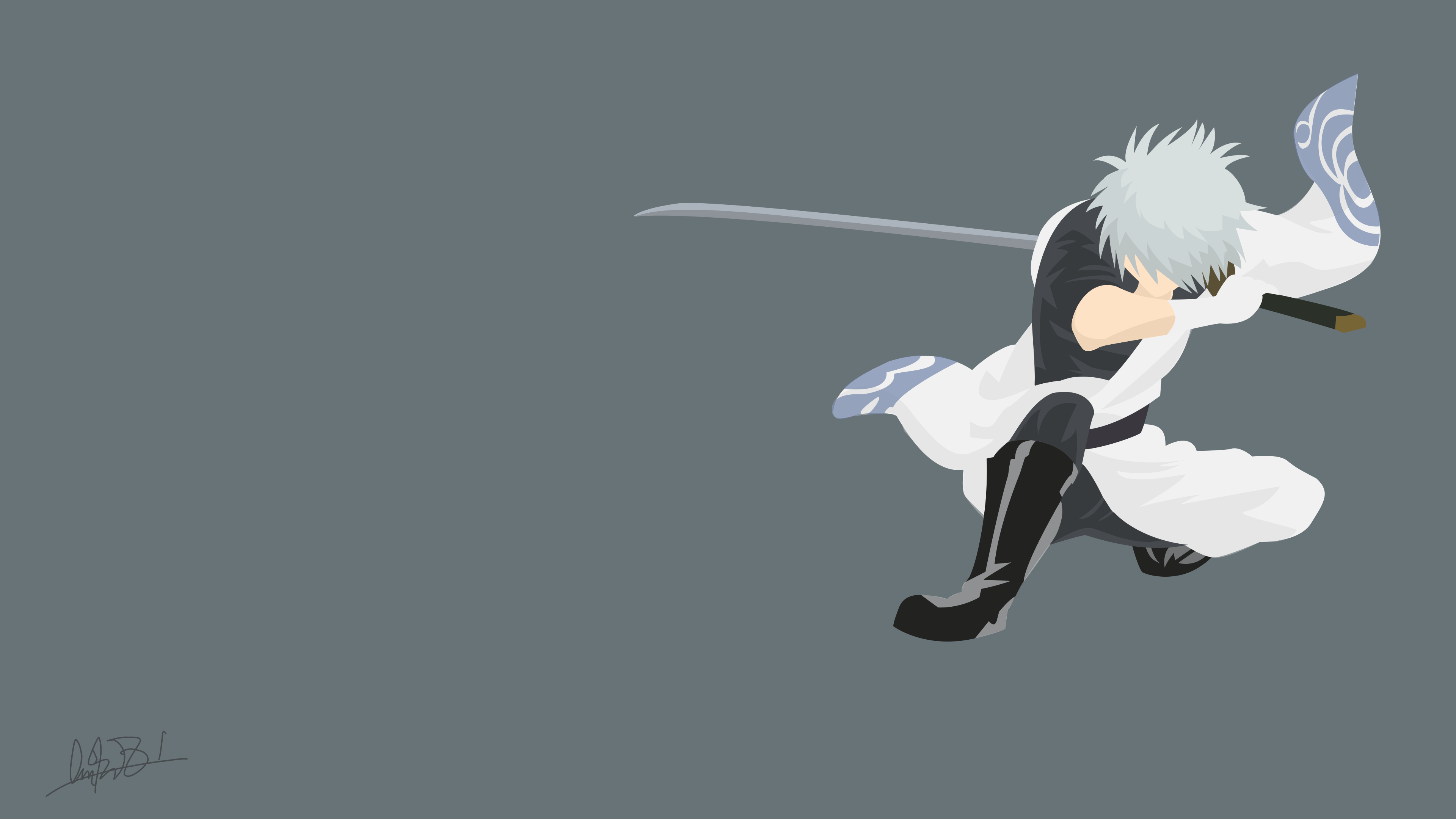 3840x2160 Sakata Gintoki (Gintama) Minimalist. Photohop wallpaper, Sakata, Digital artist