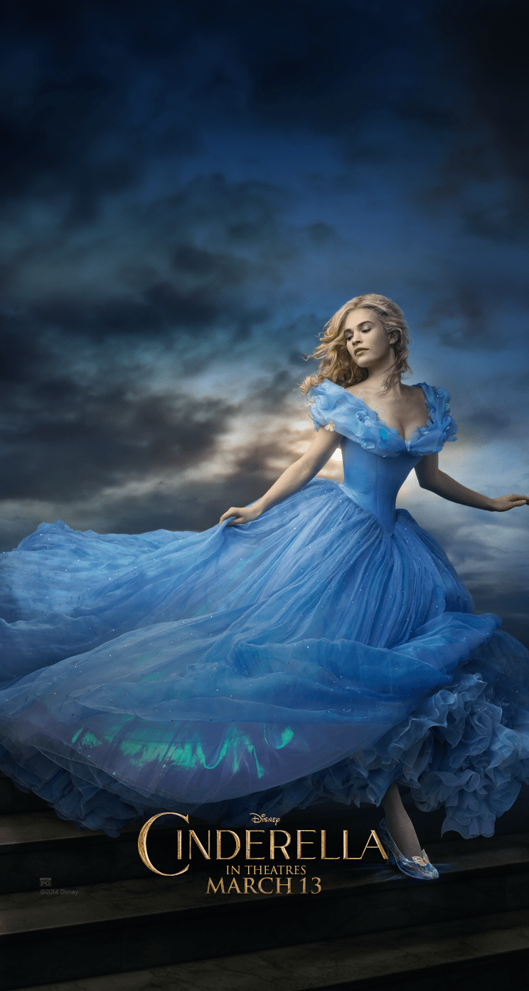 744x1392 Cinderella Mobile Wallpaper (2015) Photo