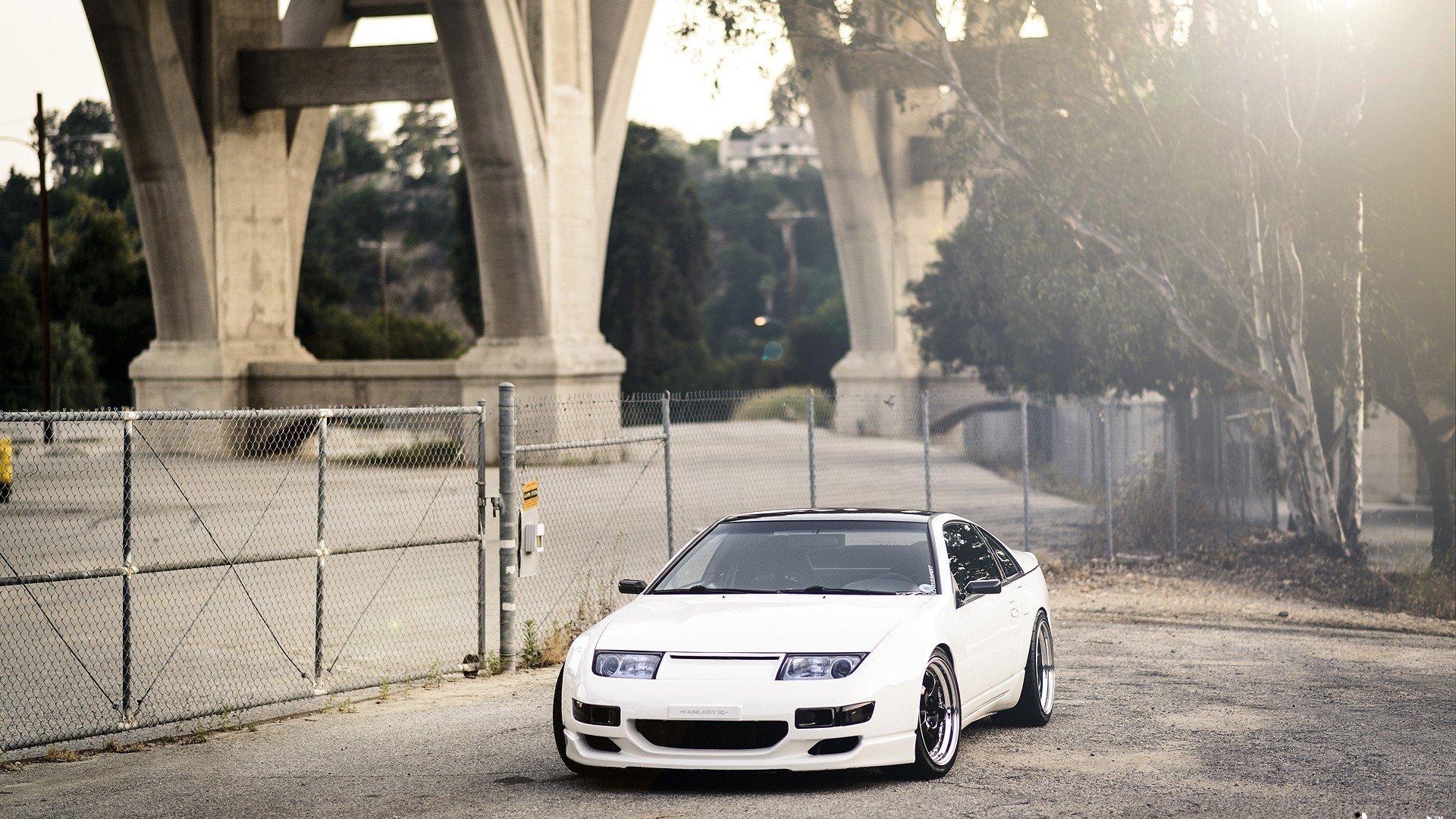 1920x1080 Cars tuning Nissan 300Zx rims white cars tuned stance wallpaperx1080