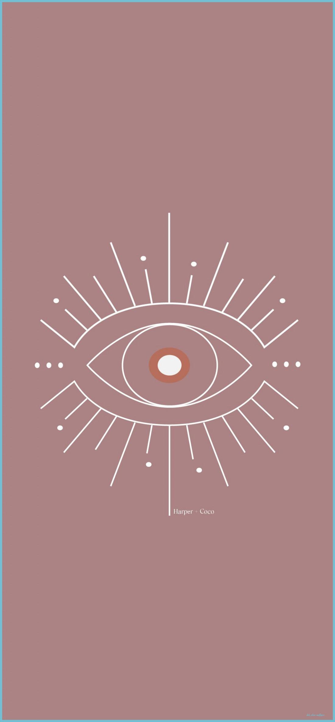 1100x2368 Evil Eye Purple Digital Print, Bohemian Digital Poster, Purple Phone Wallpaper