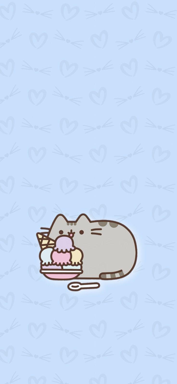 736x1593 Pusheen Wallpaper. Blue wallpaper, Cute wallpaper, Pusheen