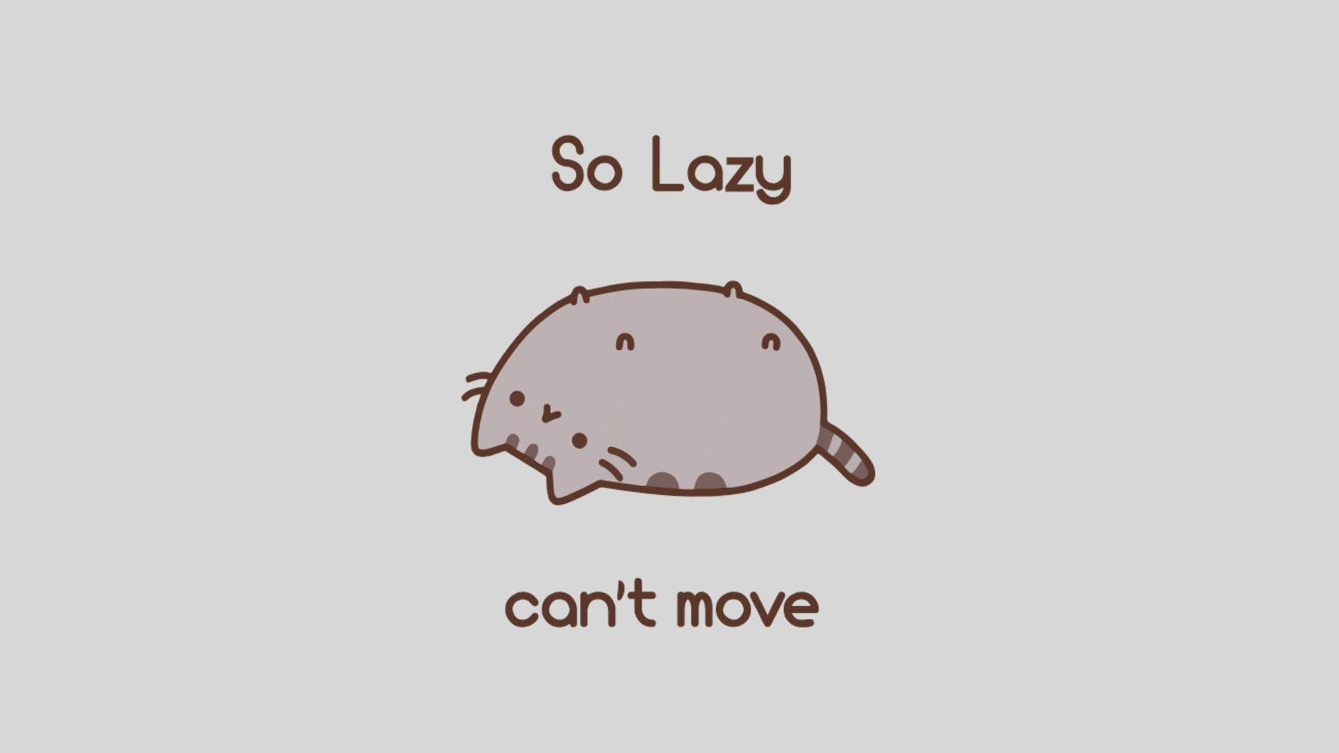 1920x1080 Wallpaper Pusheen, Lazy, Cat, Memes, Humor, Minimalism • Wallpaper For You HD Wallpaper For Desktop & Mobile