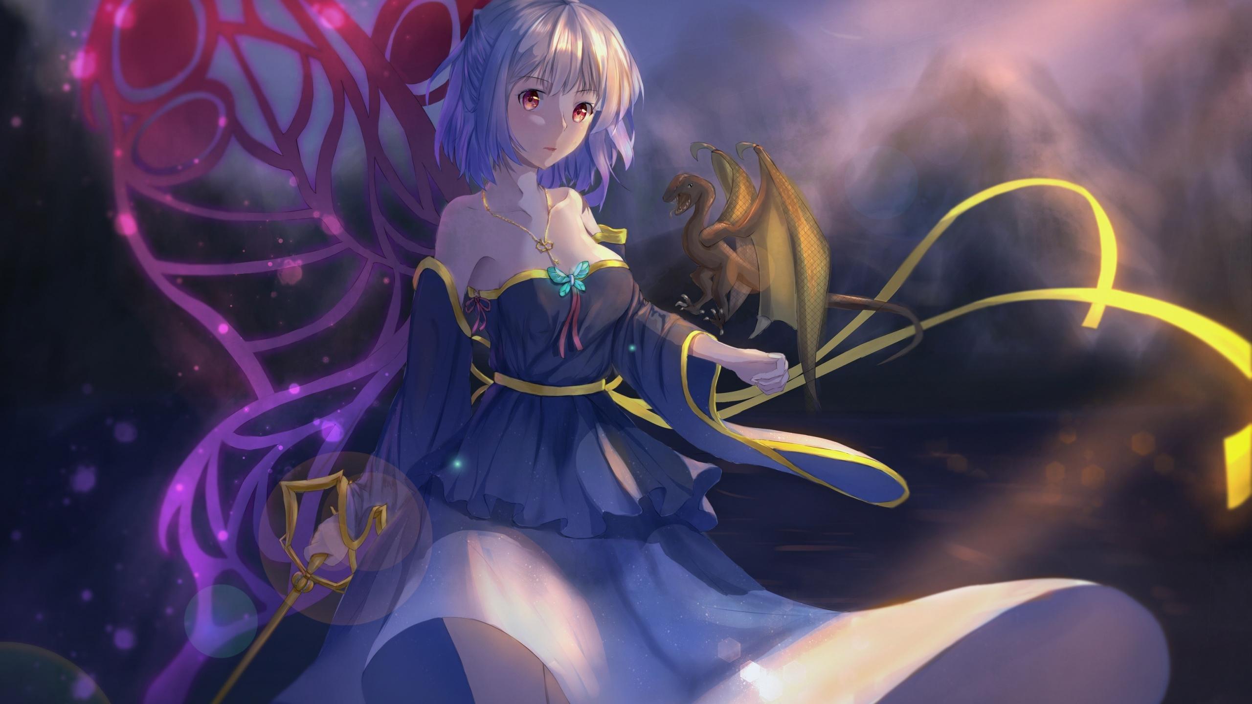 2560x1440 Download 2560x1440 wallpaper anime girl, dragon, rumia tingel, rokuaka, dual wide, widescreen 16: widescreen, 2560x1440 HD image, background, 3210
