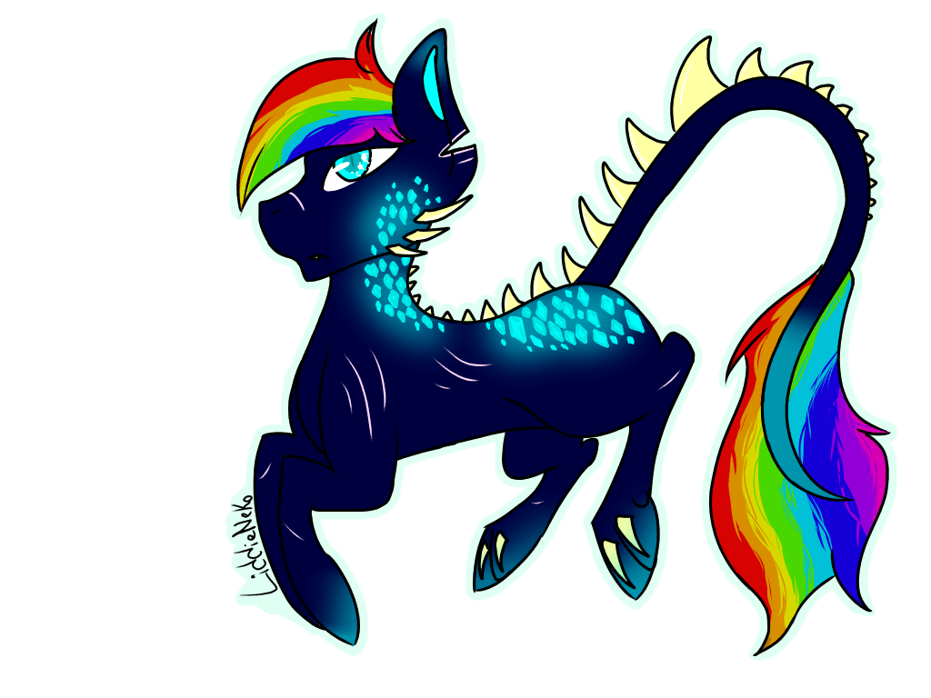 1024x768 Egg 4 Rainbow Dragon Pony