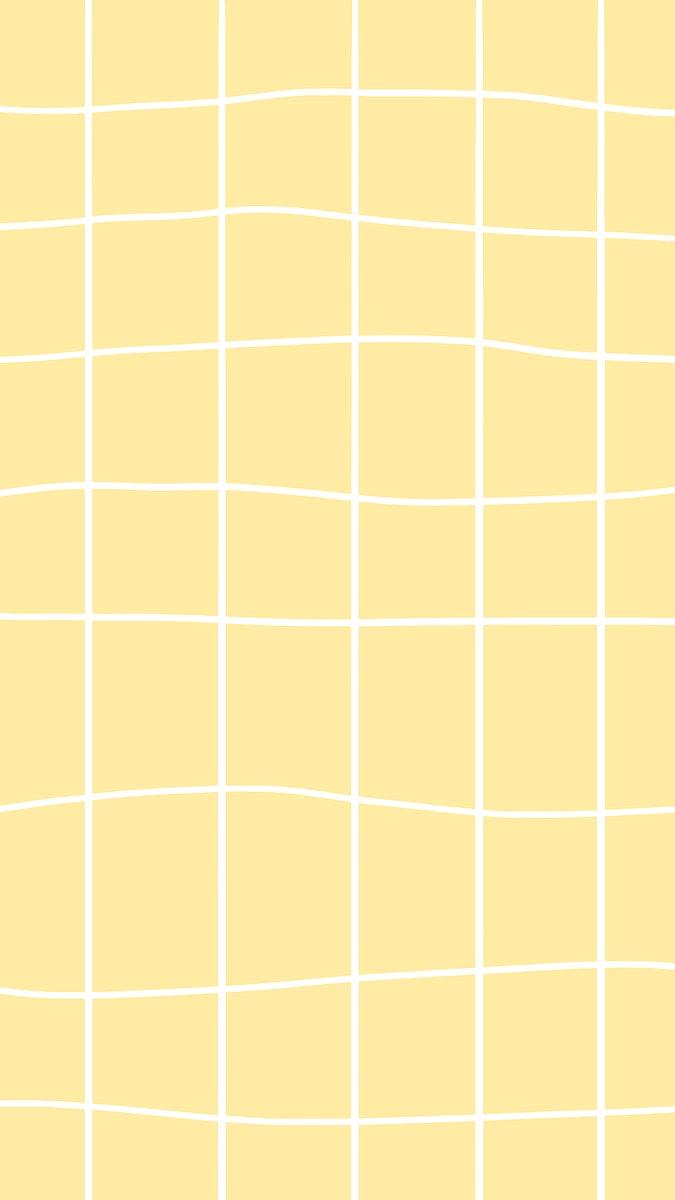 675x1200 Yellow pastel grid vector aesthetic