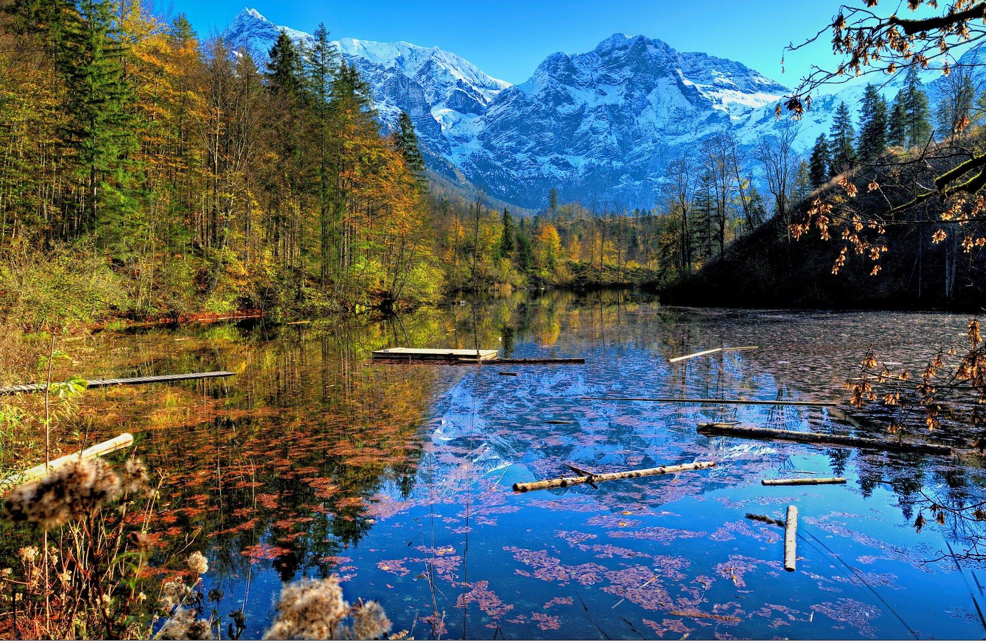 2000x1300 austria, Scenery, Mountains, Rivers, Forests, Autumn, Salzkammergut, Nature Wallpaper HD / Desktop and Mobile Background
