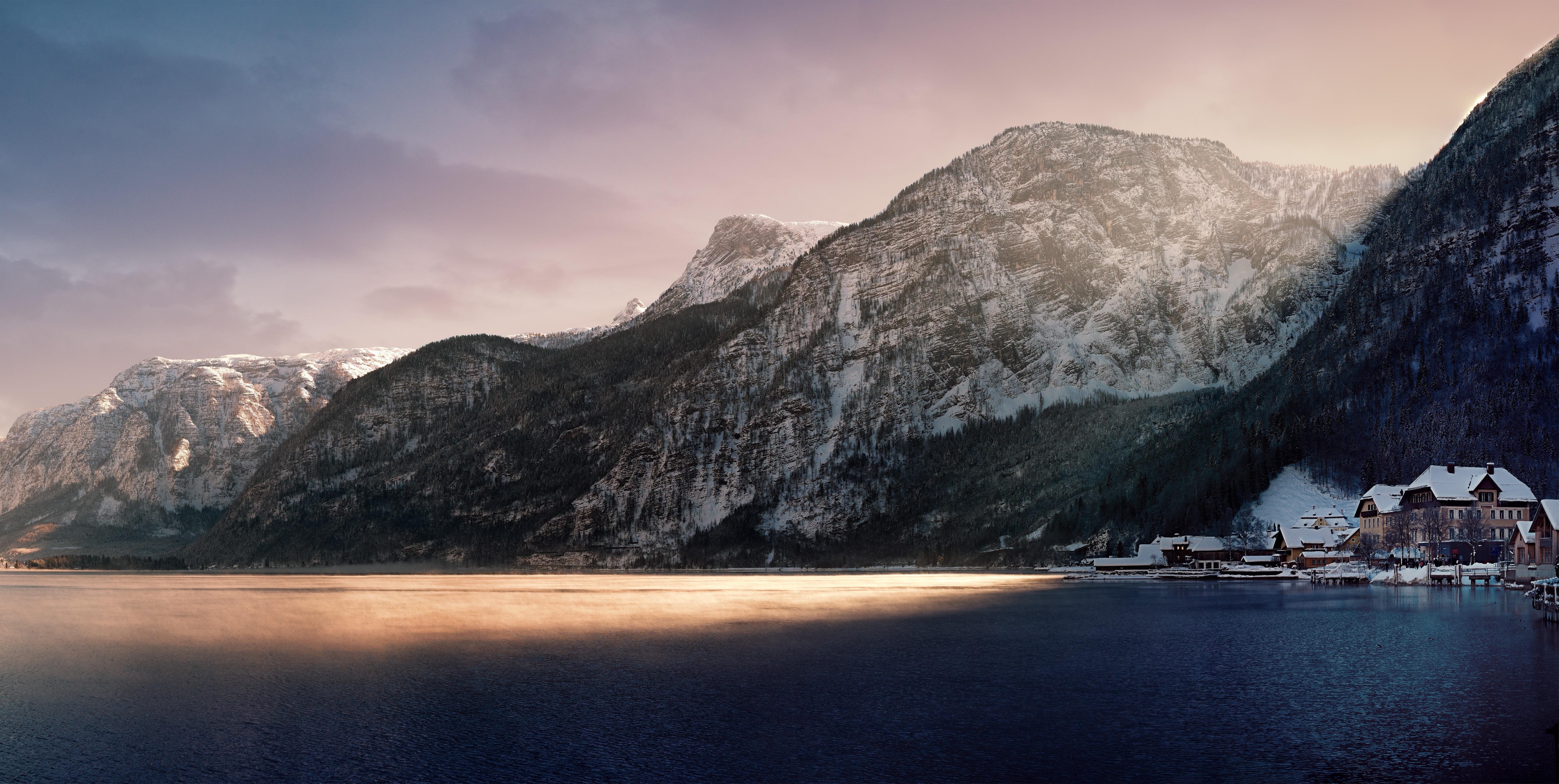 7573x3811 salzkammergut HD wallpaper, Background