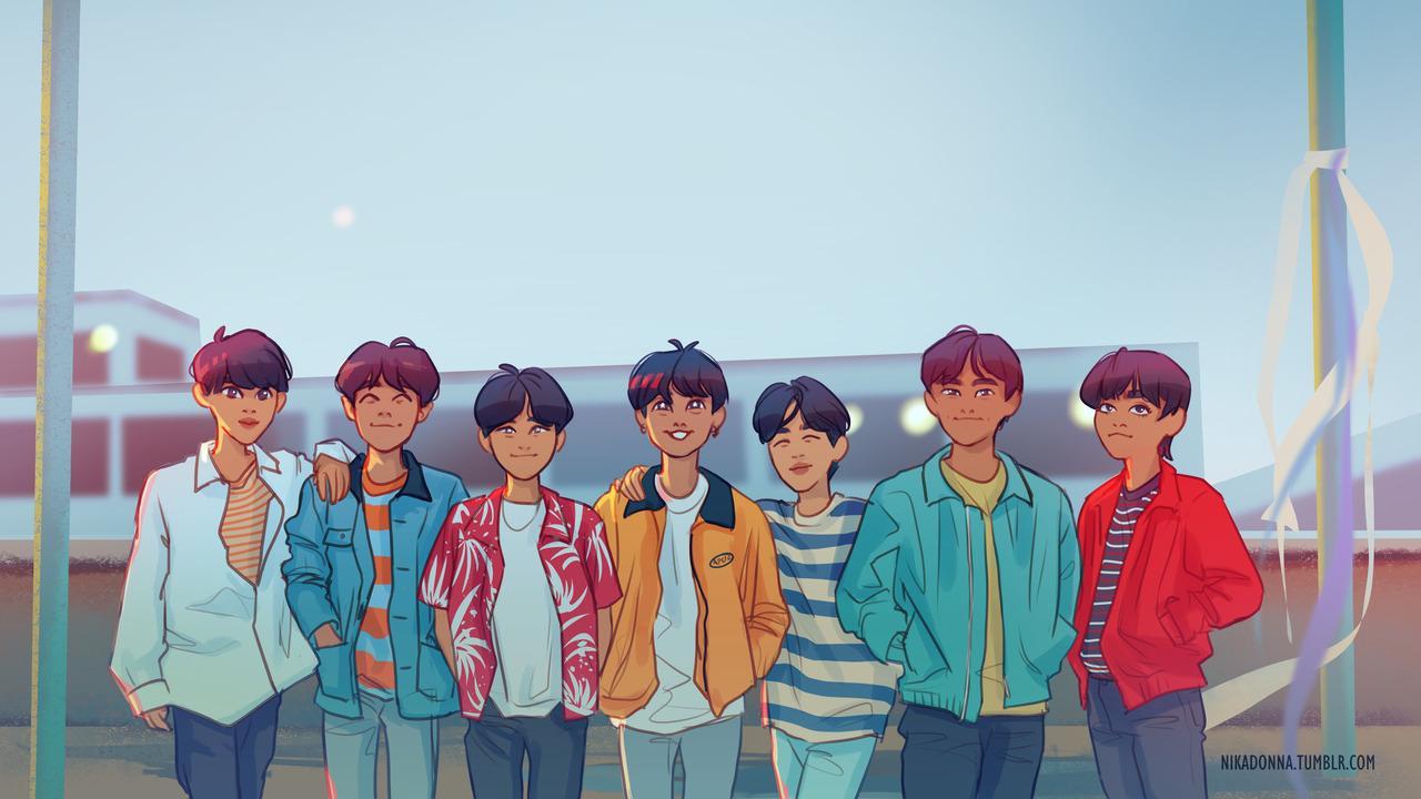 1280x720 Aesthetic BTS Laptop Wallpaper