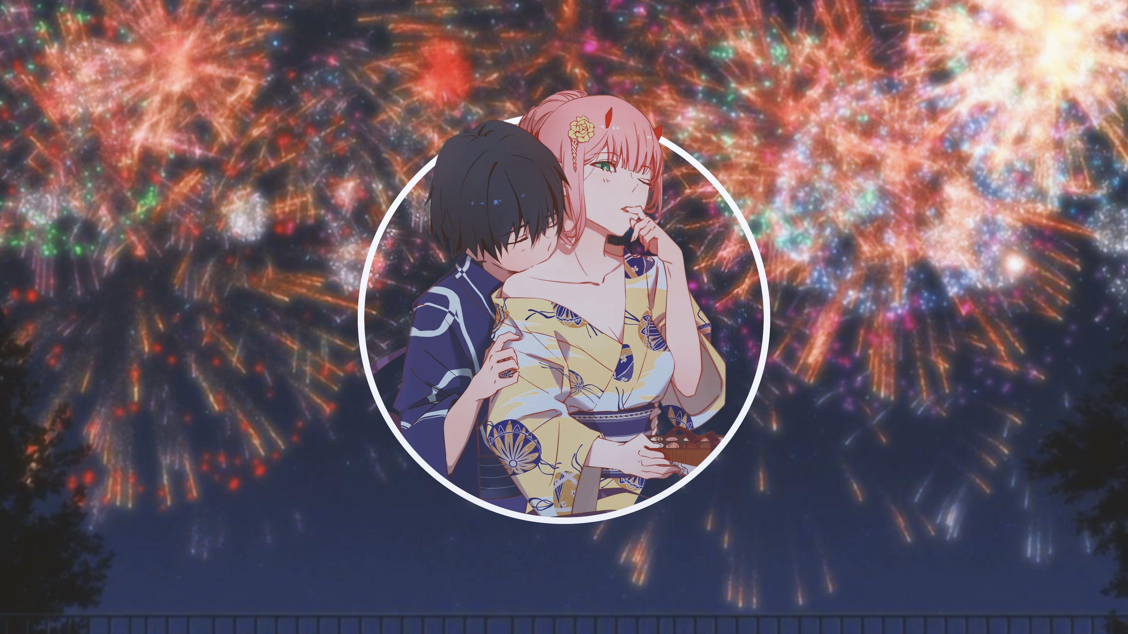 3840x2160 Anime Anime Girls #picture In Picture Darling In The FranXX Zero Two (Darling In The FranXX) Code:016 (Hiro) #yukata. HD Anime Wallpaper, Anime, Aesthetic Anime