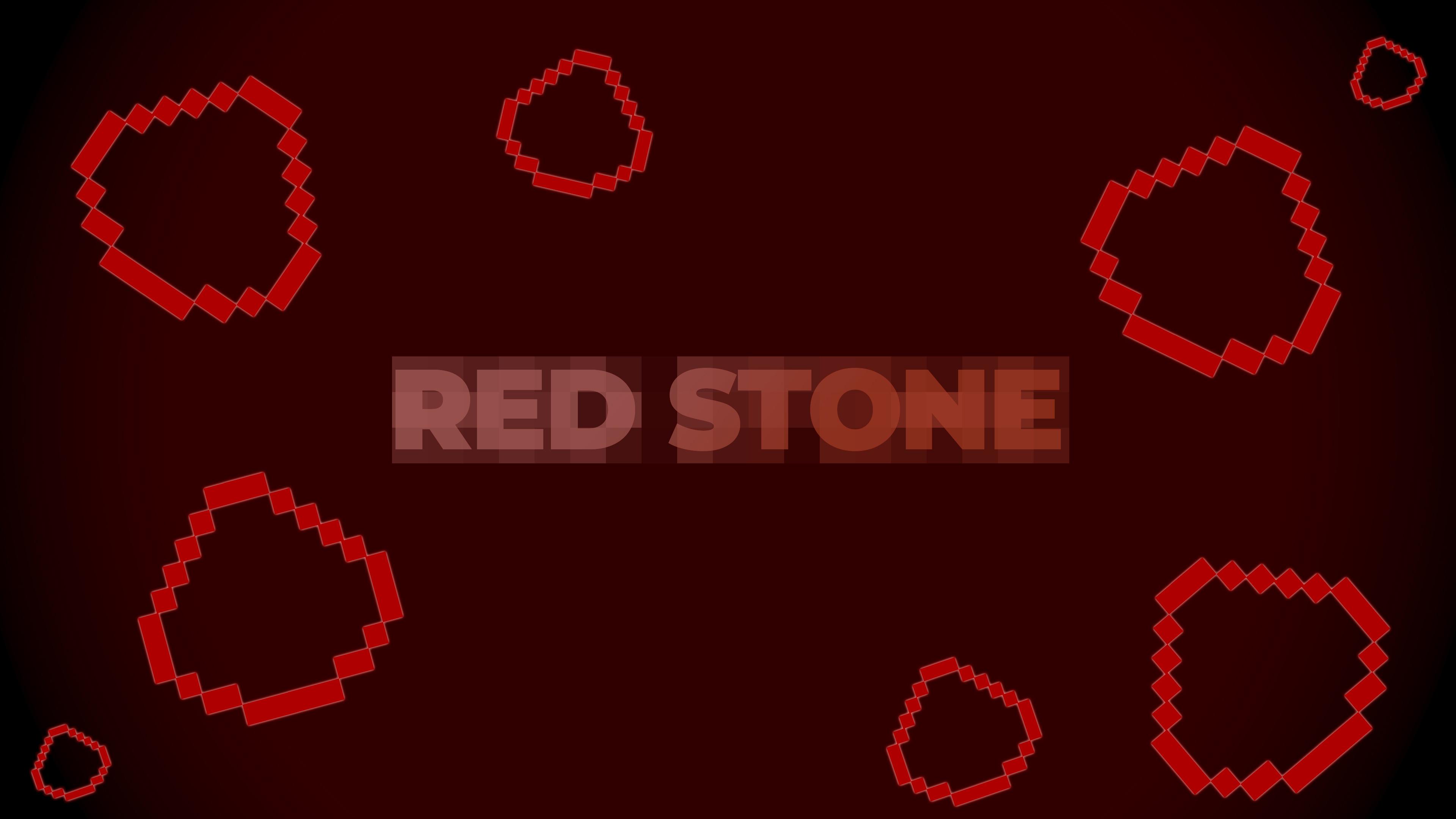 3840x2160 Red Stone 4K HD Minecraft Wallpaper
