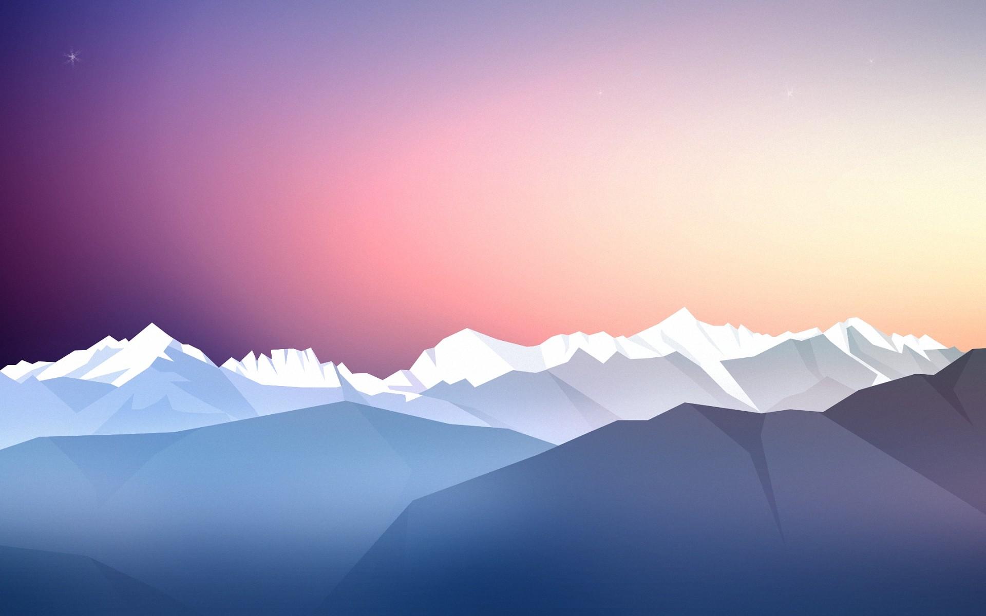 1920x1200 #landscape, #mountains, #artwork, #abstract, wallpaper. Mocah HD Wallpaper