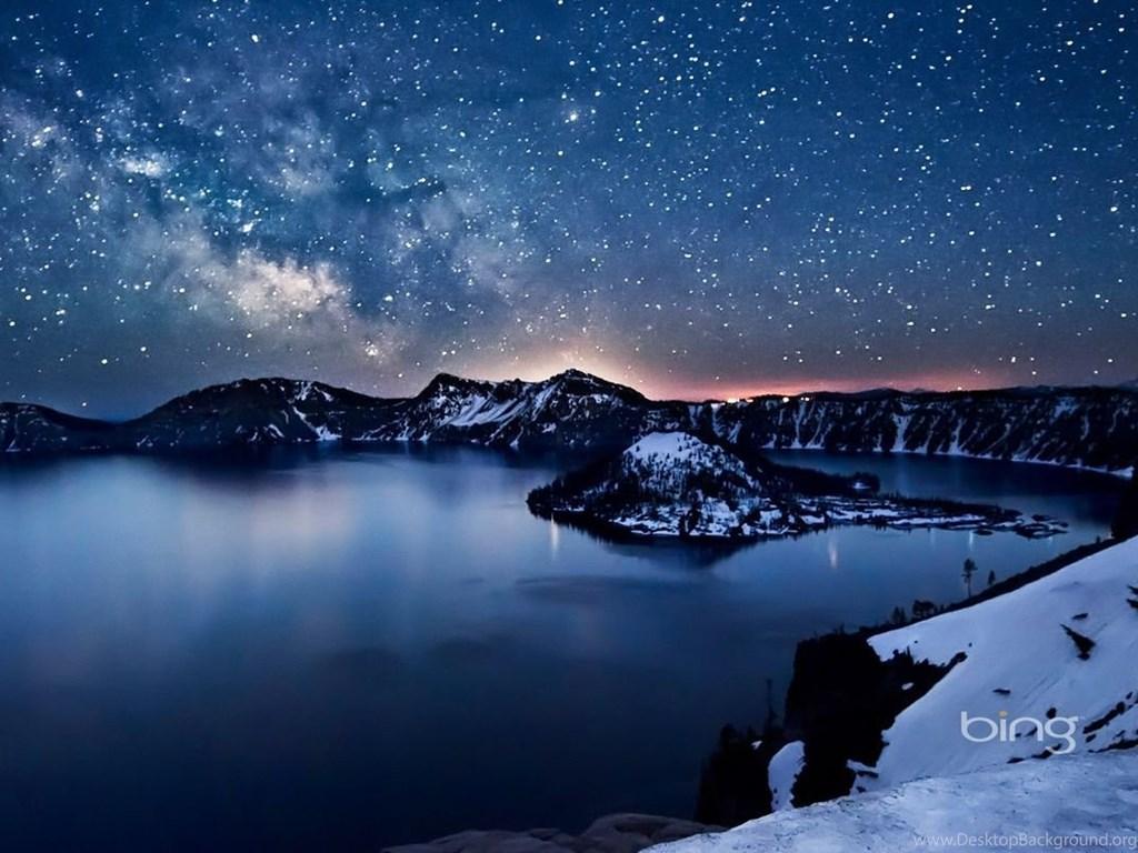 1024x768 Northern Lights, Starry Sky, Lake, Mountain, Northern. Desktop Background