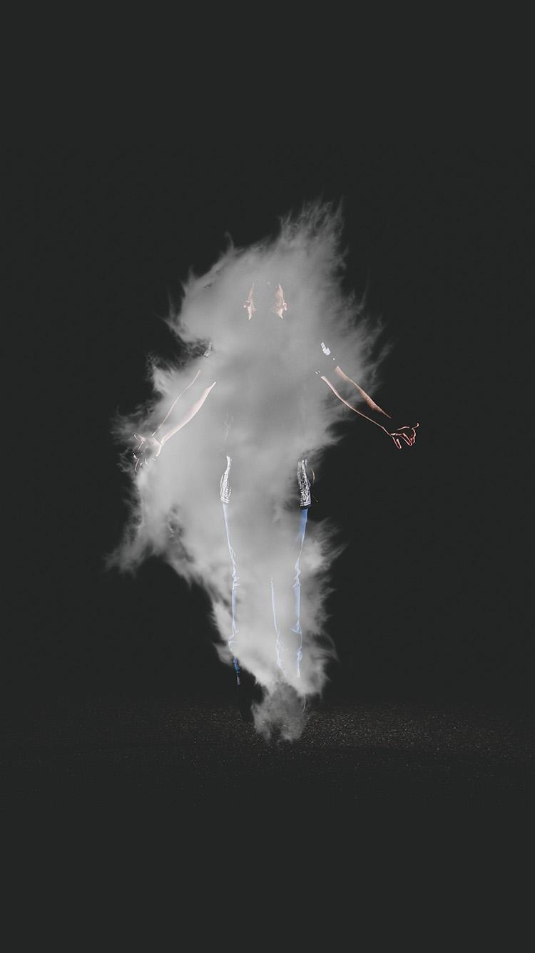 750x1334 iPhone X wallpaper. man dark smoke illustration art