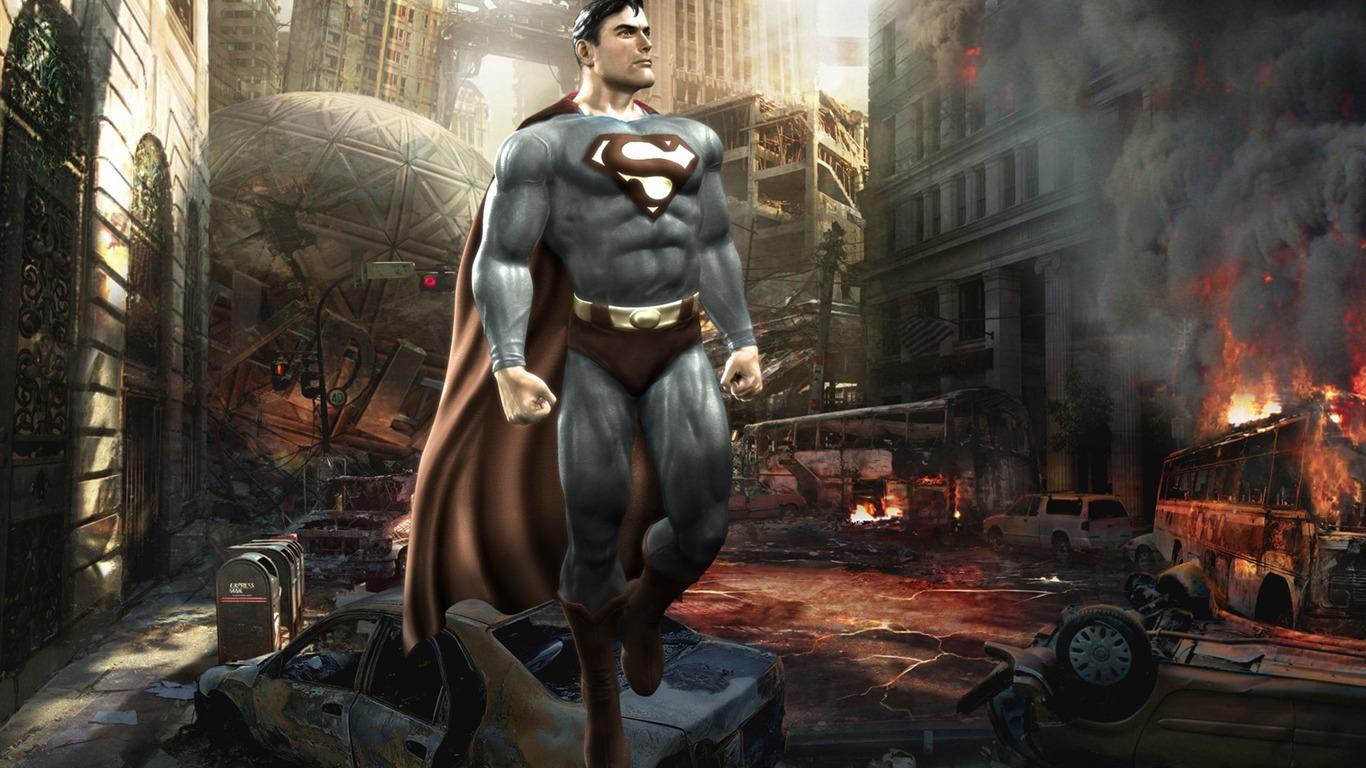 1366x768 Superman in Mortal Kombat VS DC Universe Game Wallpaper