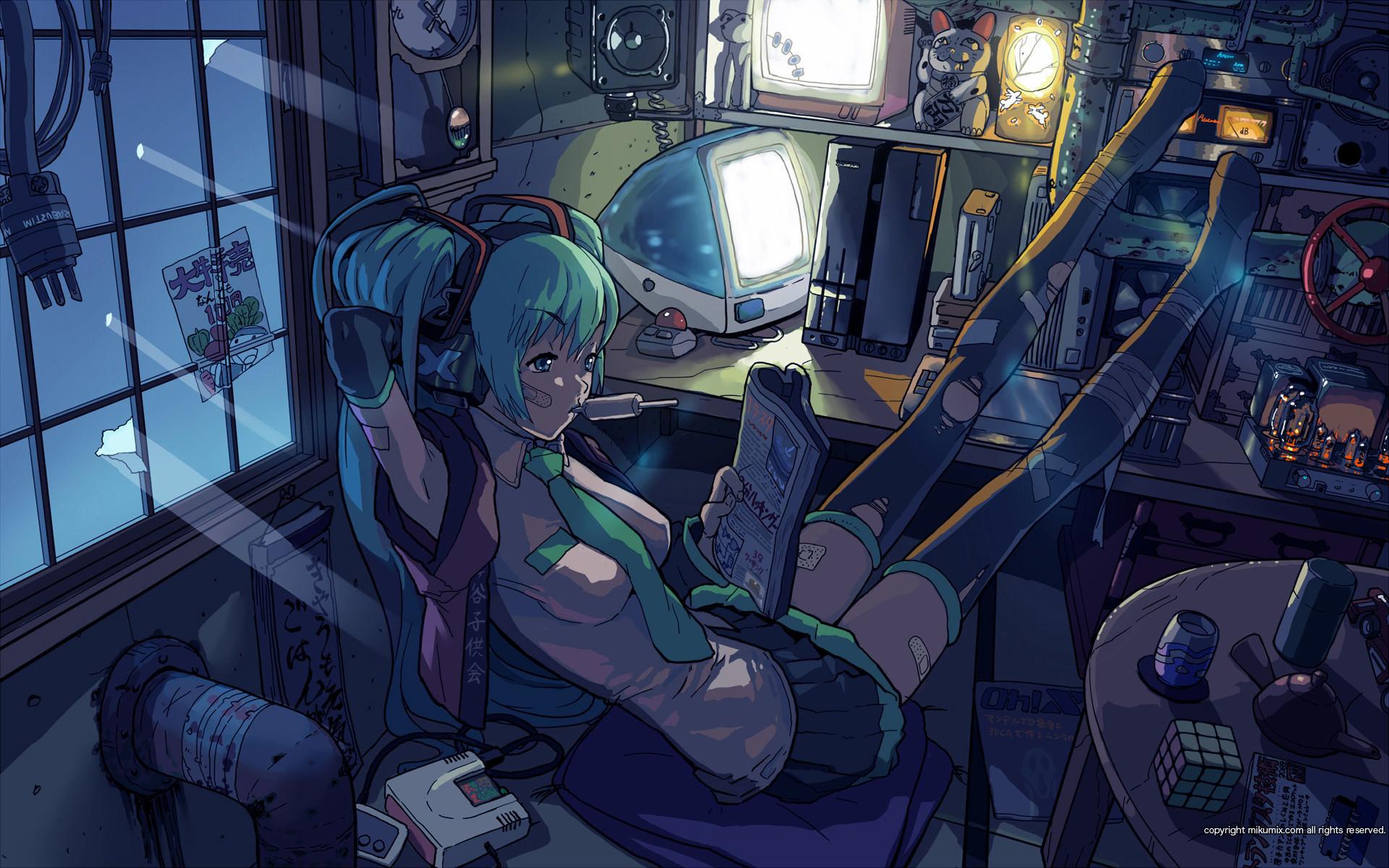 1920x1200 Anime Gaming Girl Wallpaper