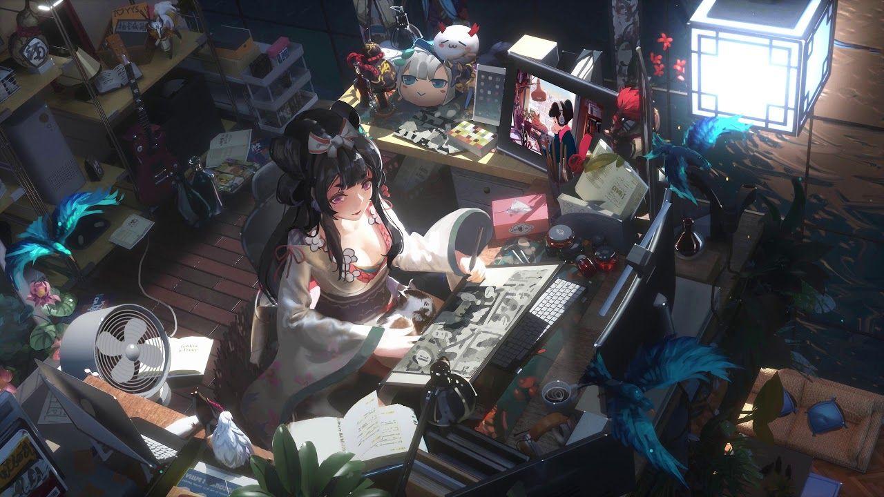 1280x720 Girls Gamer Anime Wallpaper