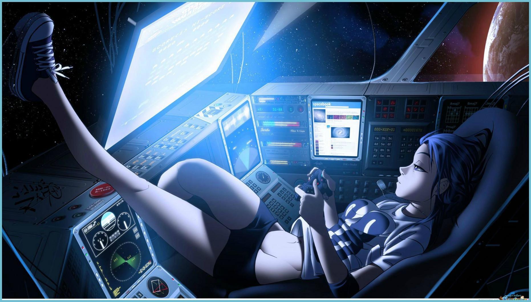 1862x1059 Anime Gamer Girl Wallpaper On Girl Wallpaper