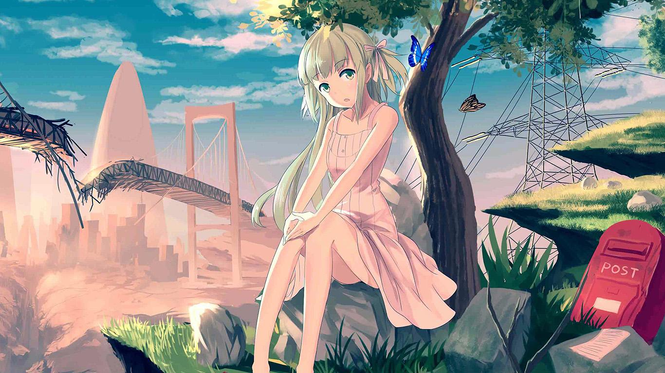 1366x768 Cute Anime PC Wallpaper