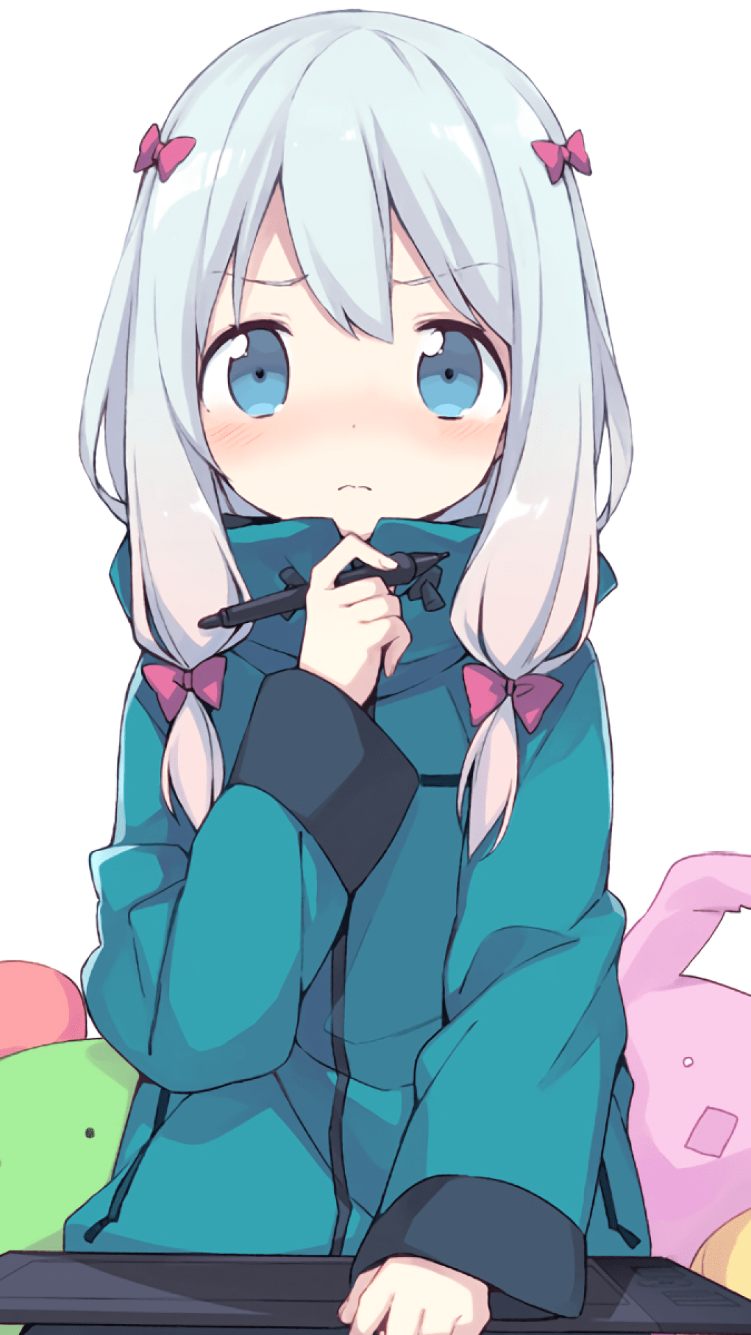 1080x1920 Download 1080x1920 Izumi Sagiri, Eromanga Sensei, Loli, White Hair Wallpaper For IPhone IPhone 7 Plus, IPhone 6+, Sony Xperia Z, HTC One