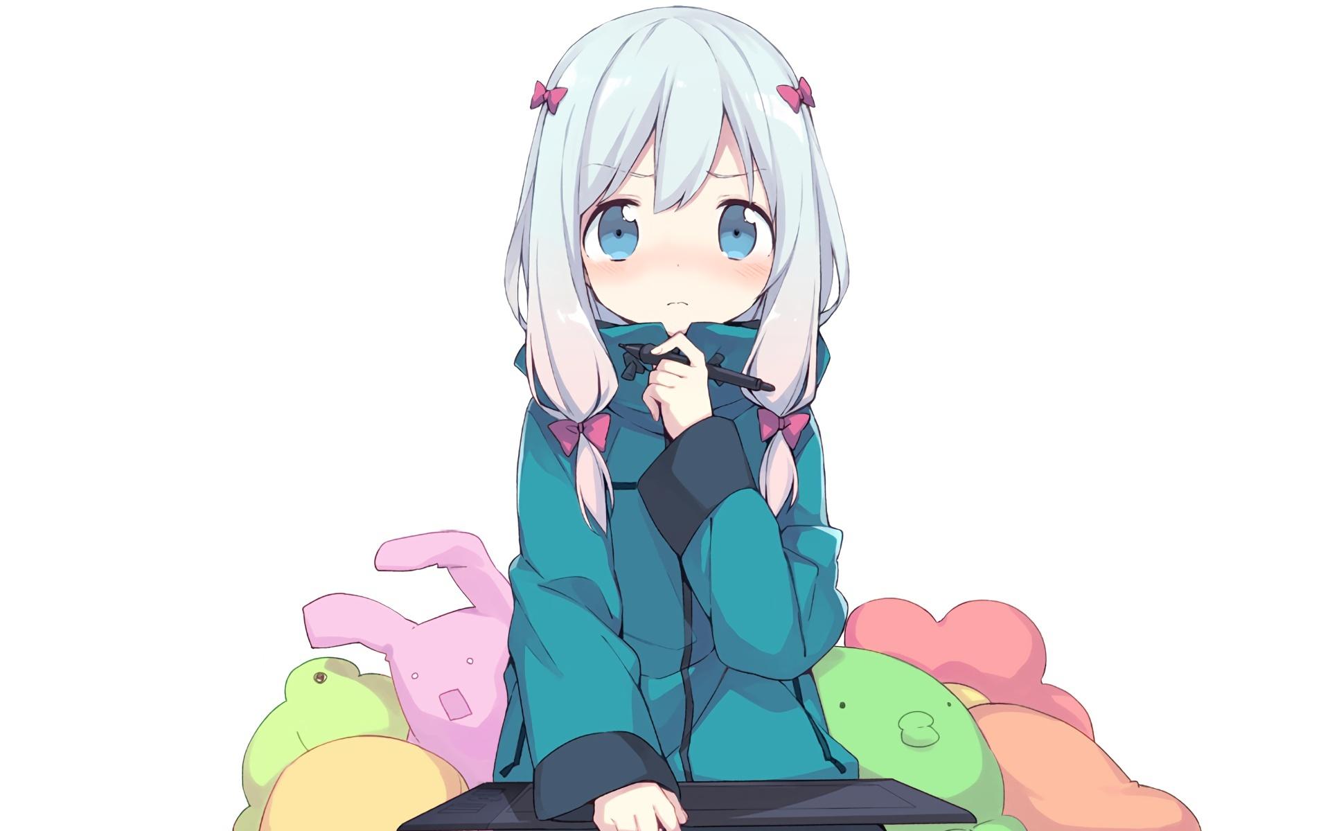 1920x1200 Wallpaper White Hair, Izumi Sagiri, Loli, Eromanga Sensei:1920x1200