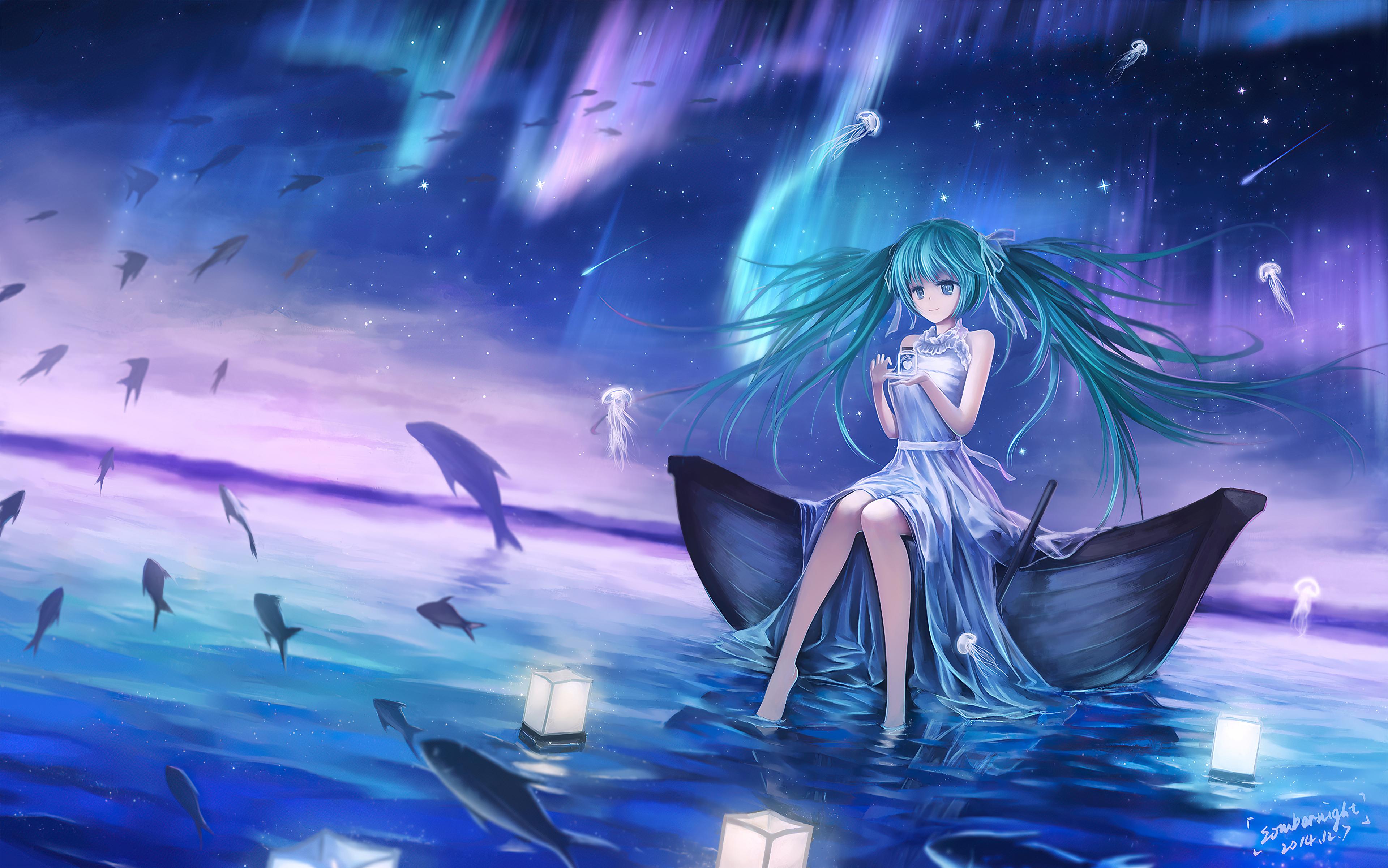 3840x2402 Wallpaper 4k Hatsune Miku Vocaloid Anime Girl Wallpaper