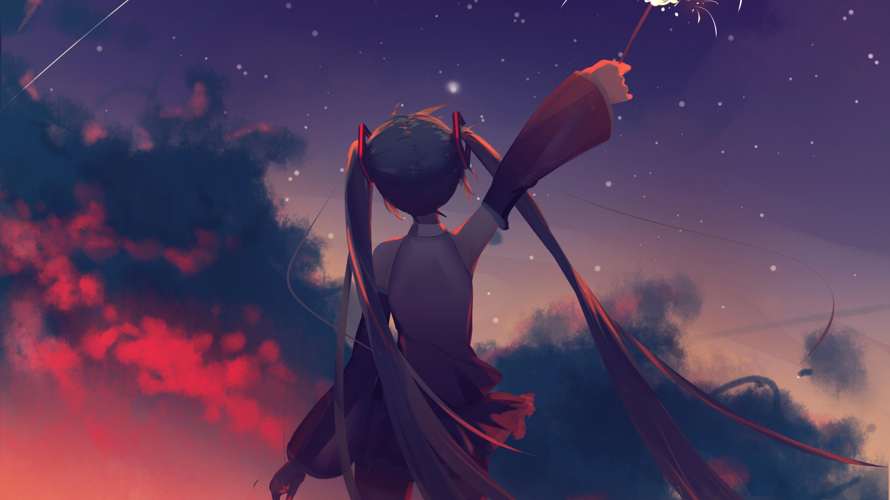 2894x1627 Hatsune Miku Anime Vocaloid Girl, HD Anime, 4k Wallpaper, Image, Background, Photo and Picture