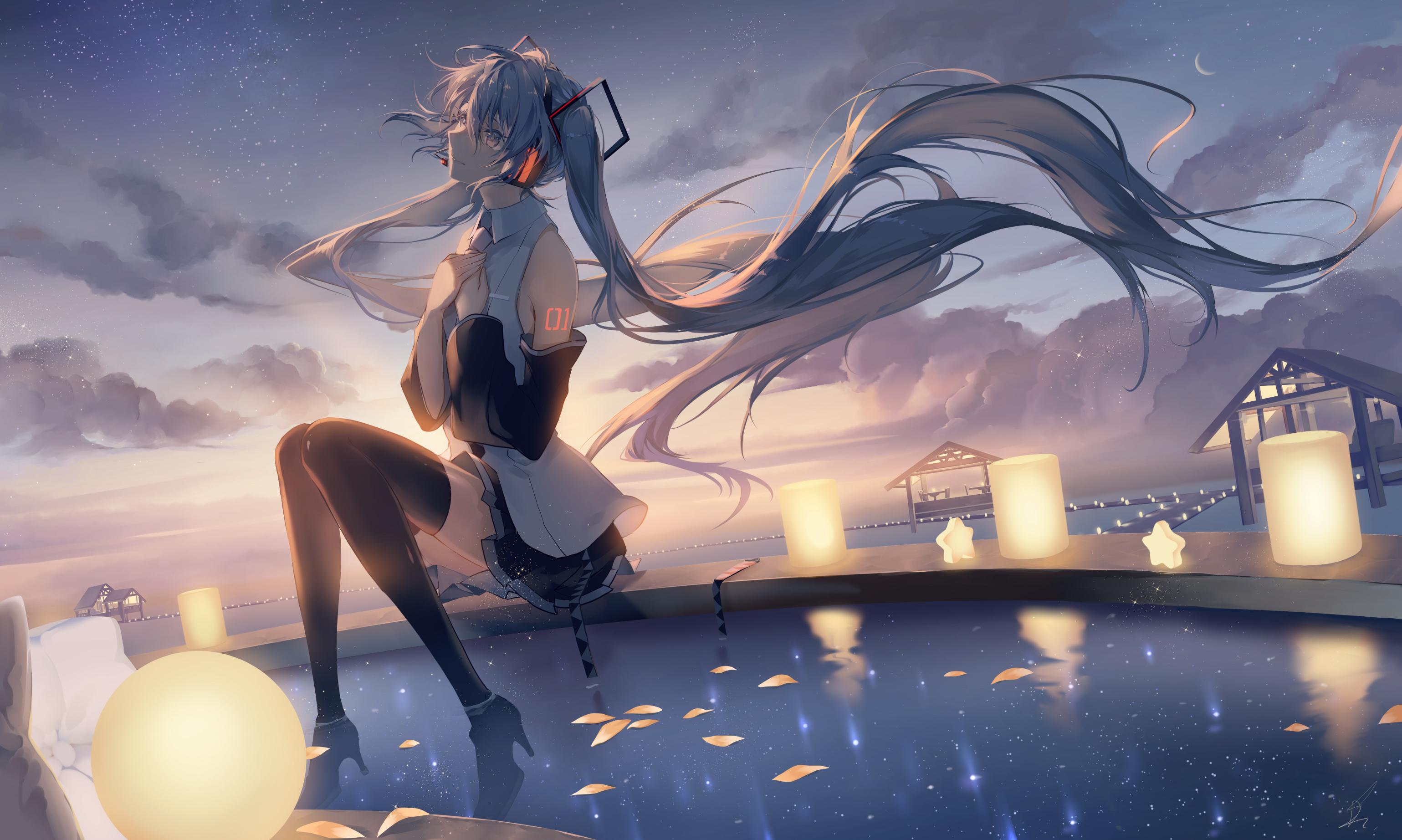 3078x1844 hatsune miku, anime girl, anime, hd, 4k