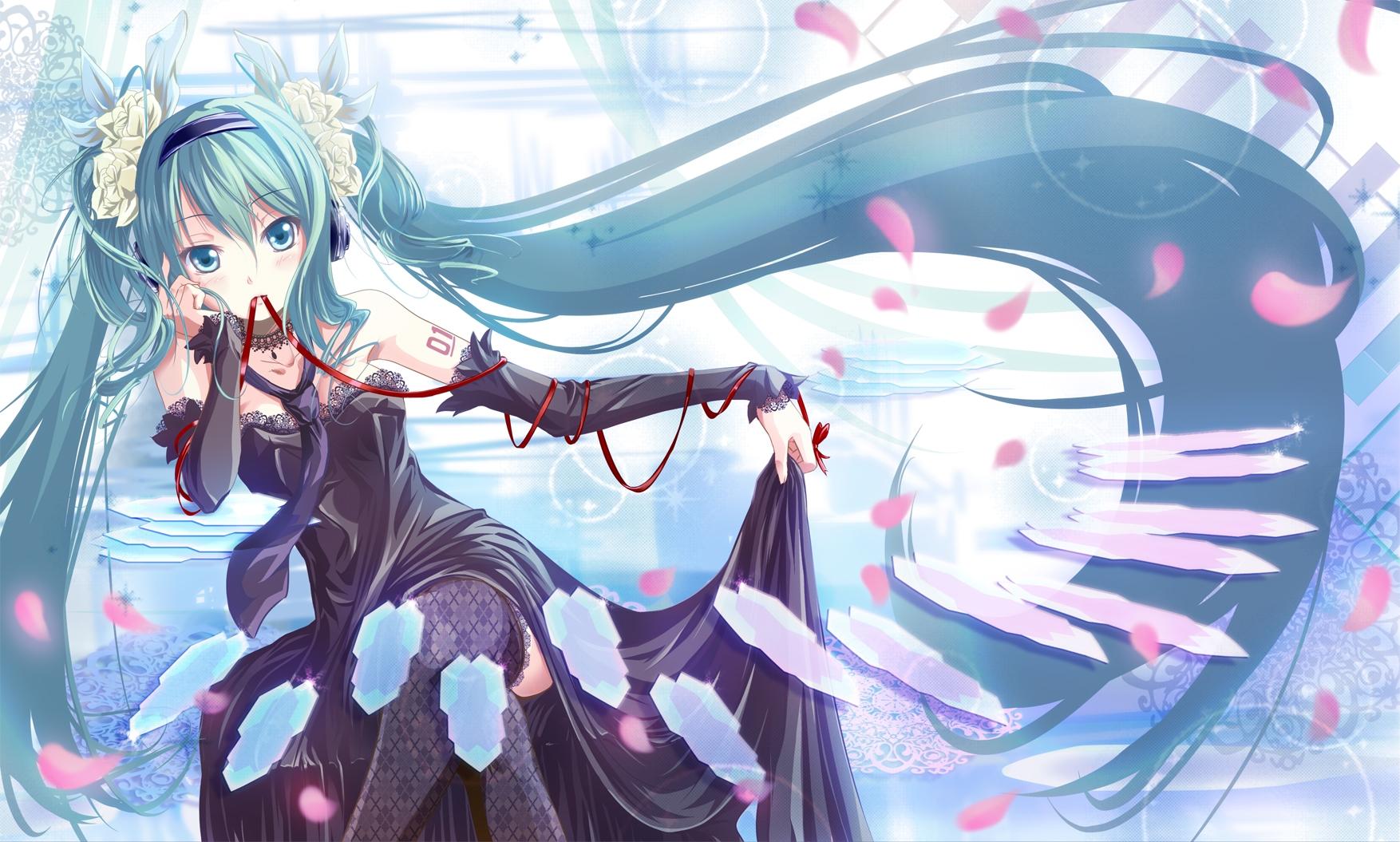 1754x1055 vocaloid dress hatsune miku anime anime girls 1754x1055 wallpaper