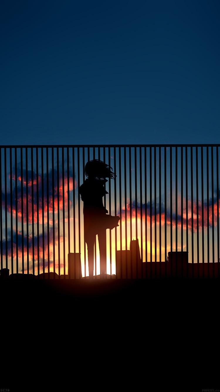 750x1334 Art Sunset Anime Afternoon
