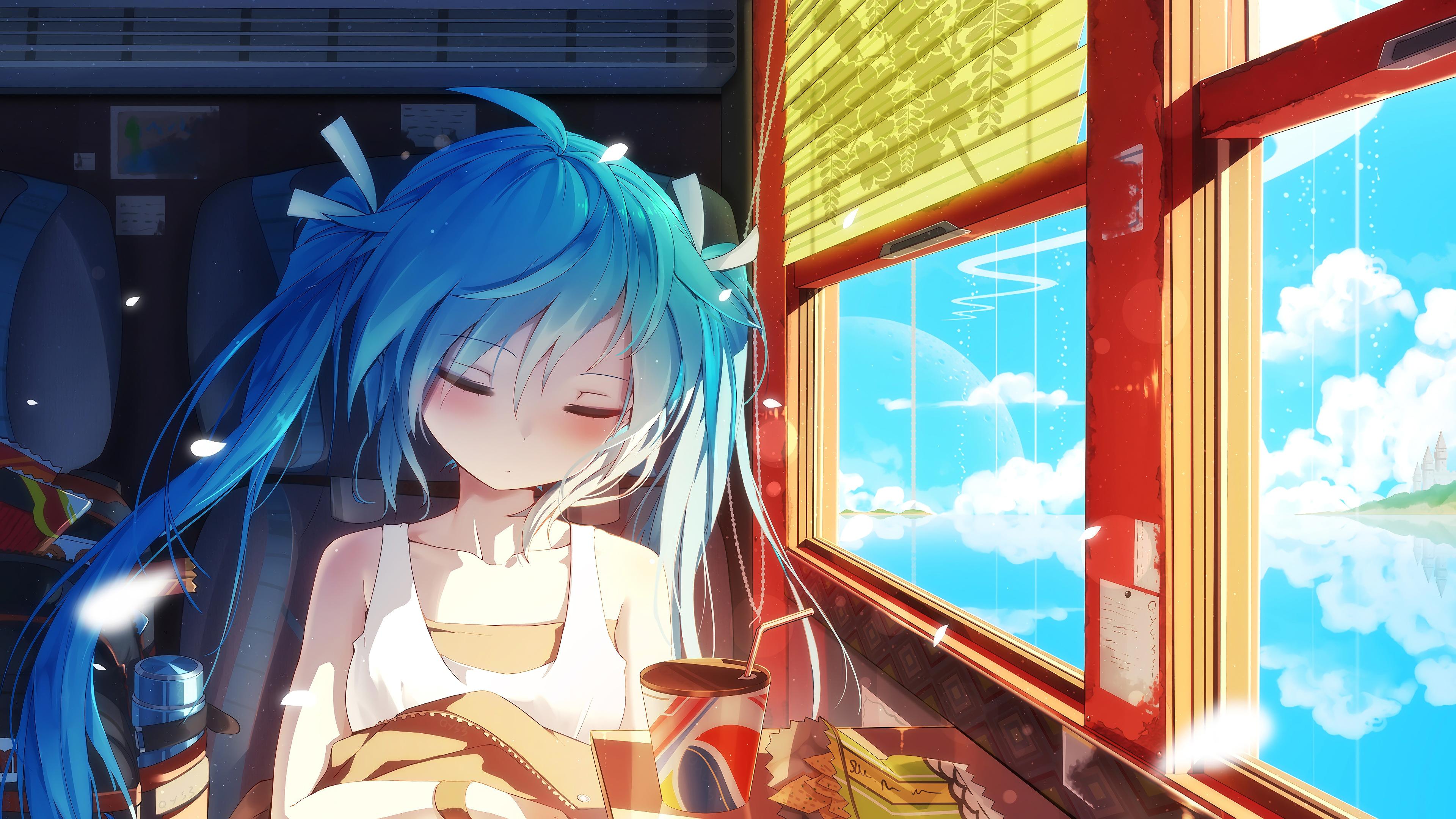 3840x2160 Anime, Girl, Summer, Hatsune Miku, Vocaloid, 4K wallpaper. Mocah HD Wallpaper