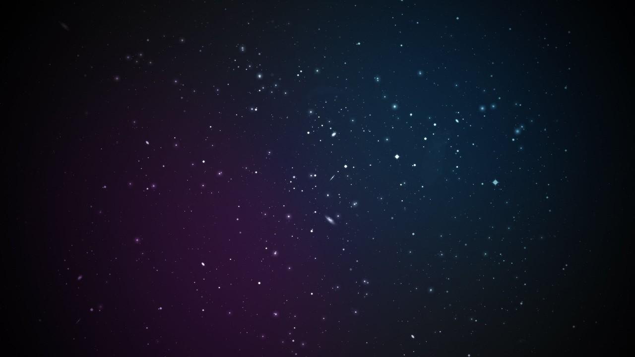 1280x720 Black And Purple Sky With Fade Stars HD Space Wallpaper