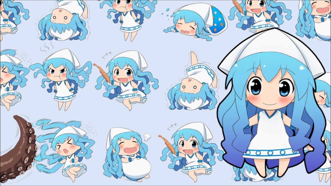 1280x720 Squid Girl Shinryaku! Ika Musume girl wallpaper
