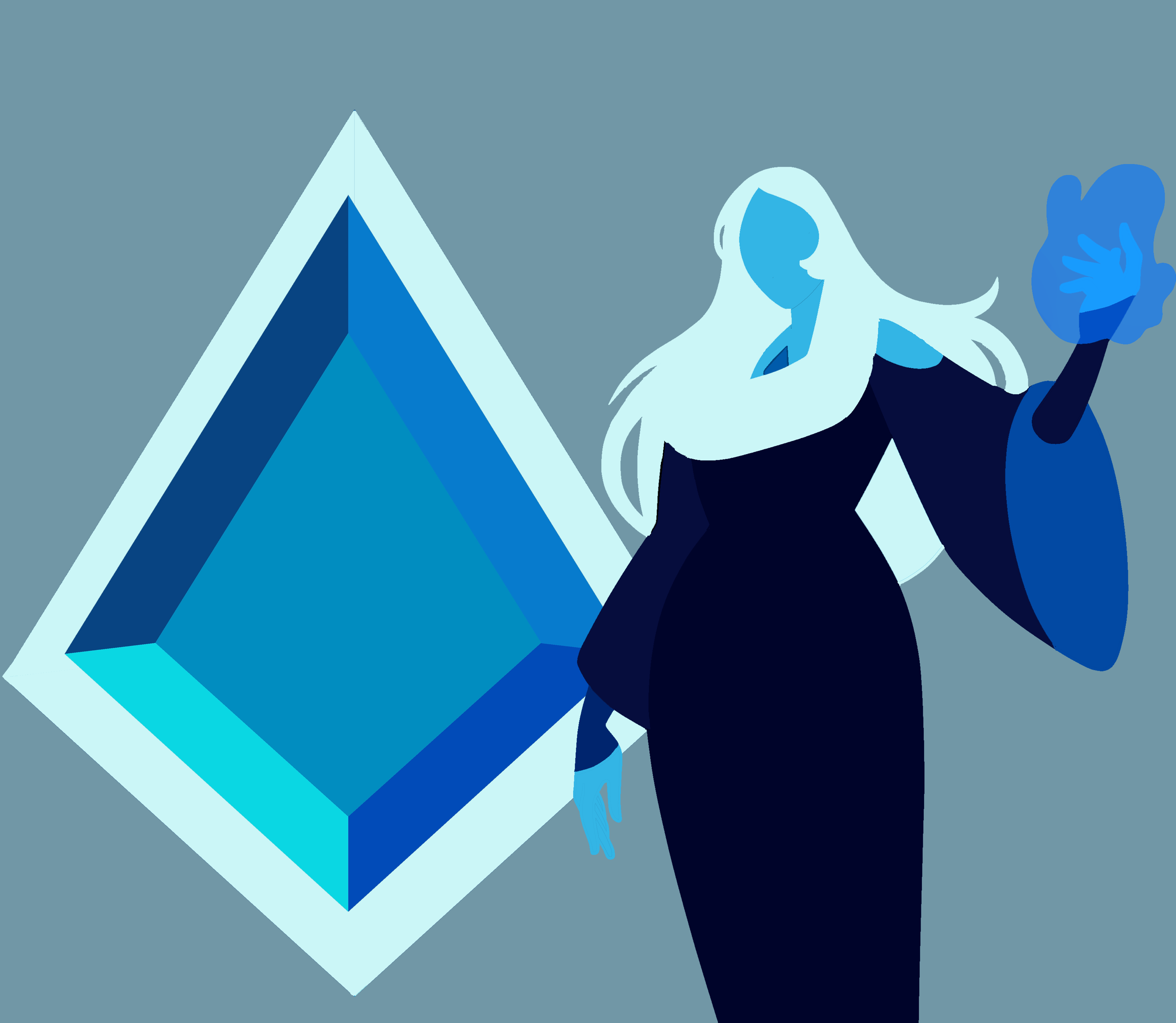 3804x3311 As people here asked me to to Blue Diamond wallpaper, well, here you go: stevenuniverse