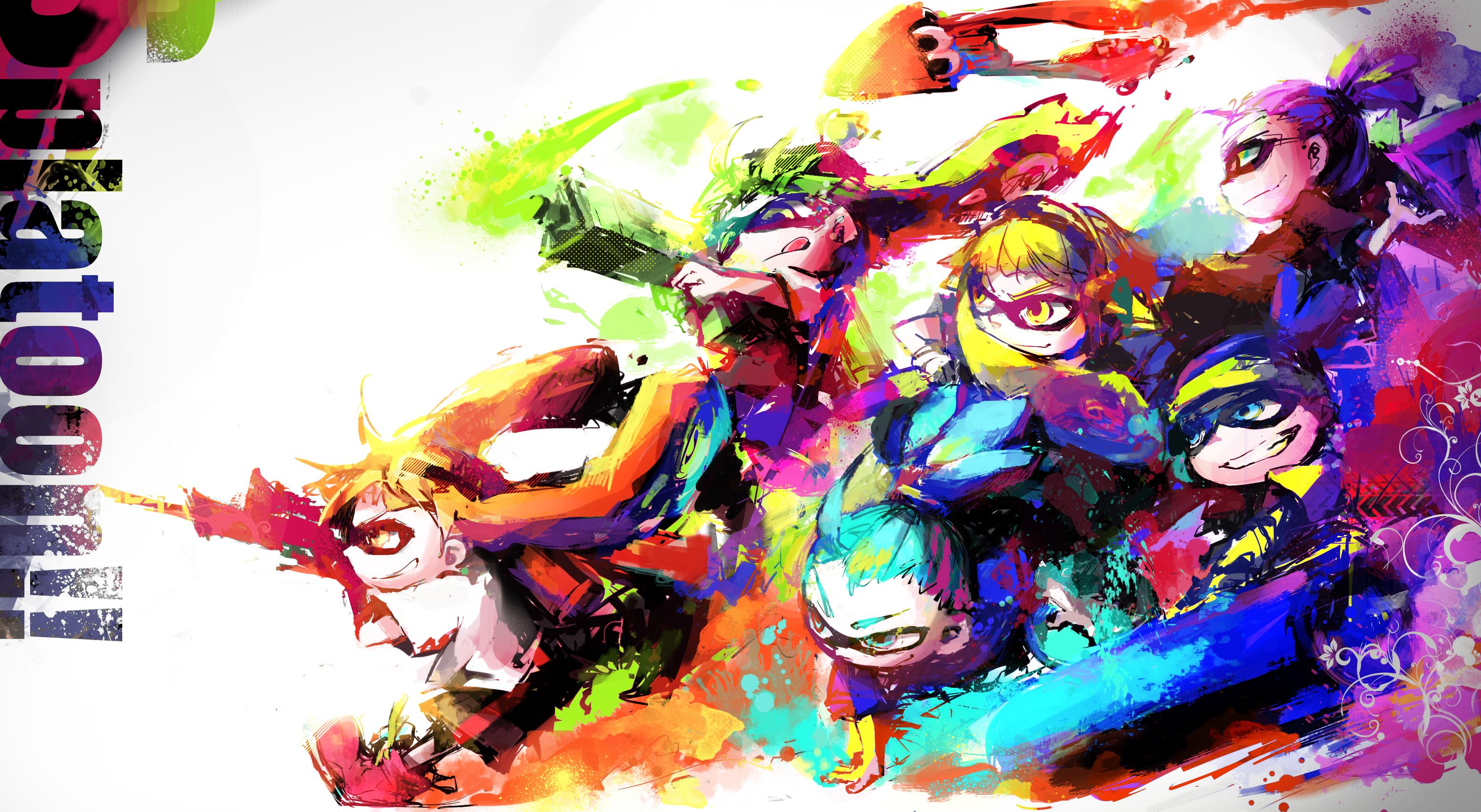3100x1700 3100x1700 Gun, Inkling (Splatoon), Squid, Squid Girl. Mocah HD Wallpaper