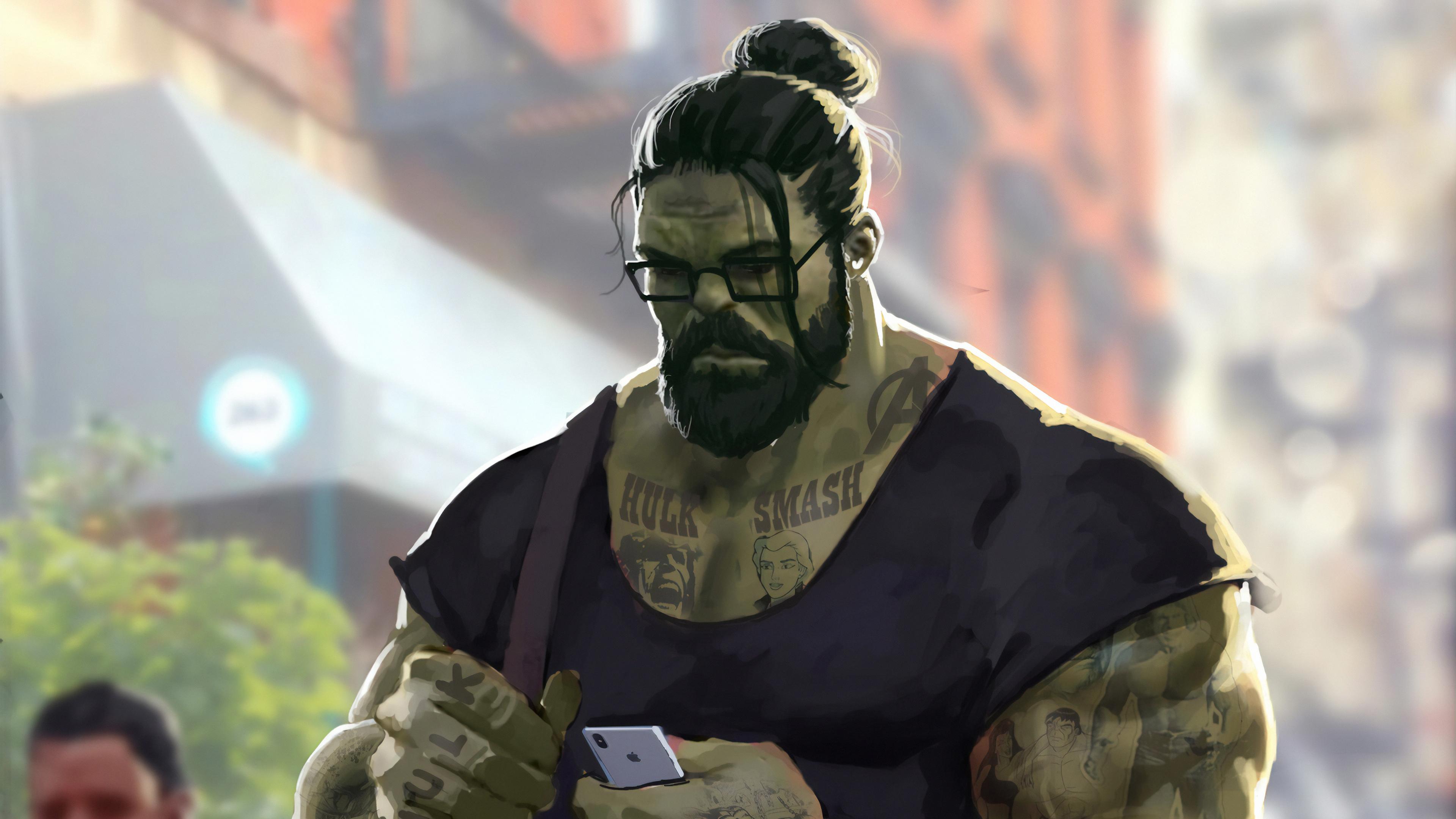 3840x2160 Hulk, Professor, Tattoo, Marvel, 4K wallpaper. Mocah HD Wallpaper