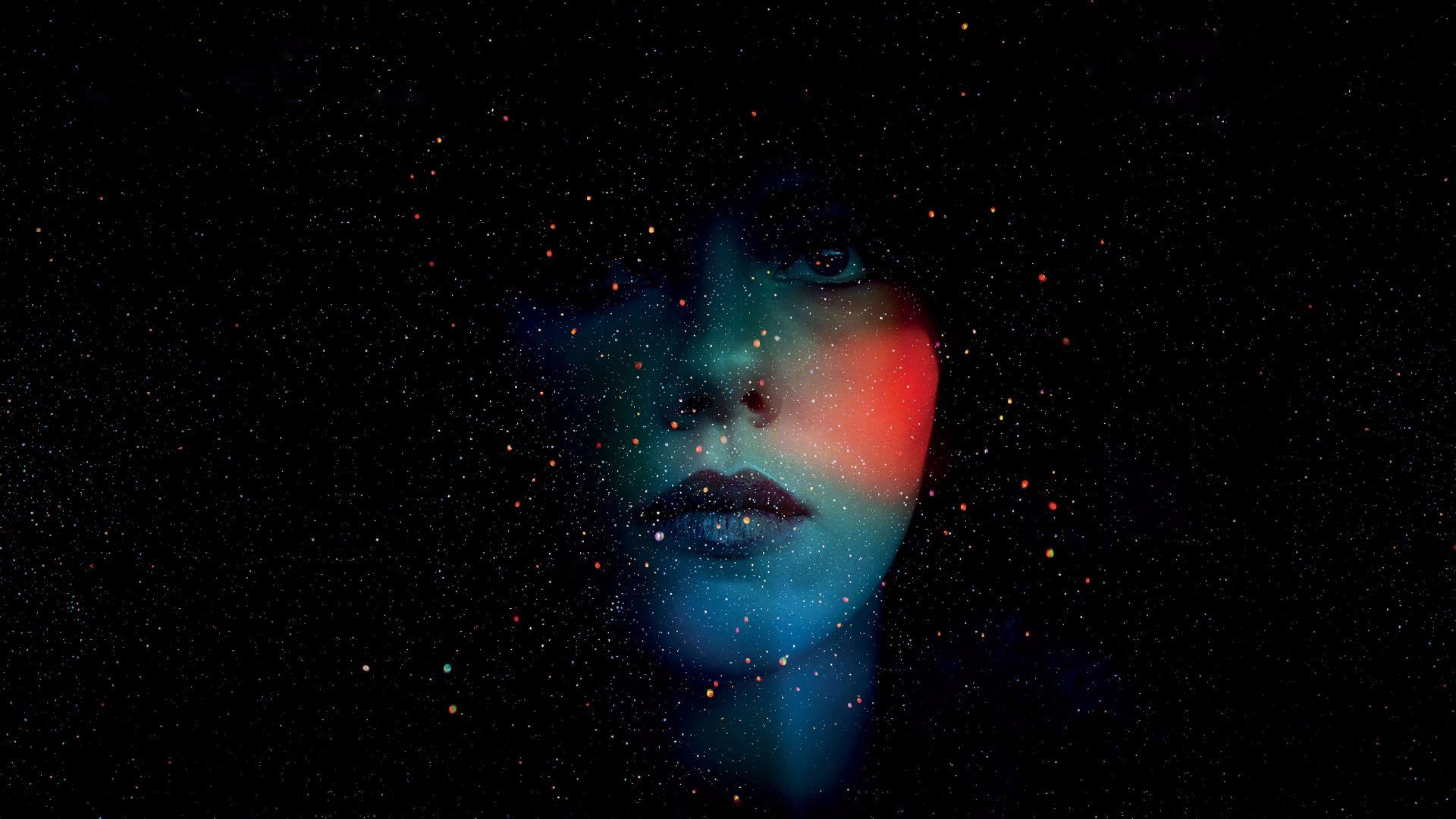 1920x1080 Woman Hiding Abstract Neon plasma HD Desktop Photo.