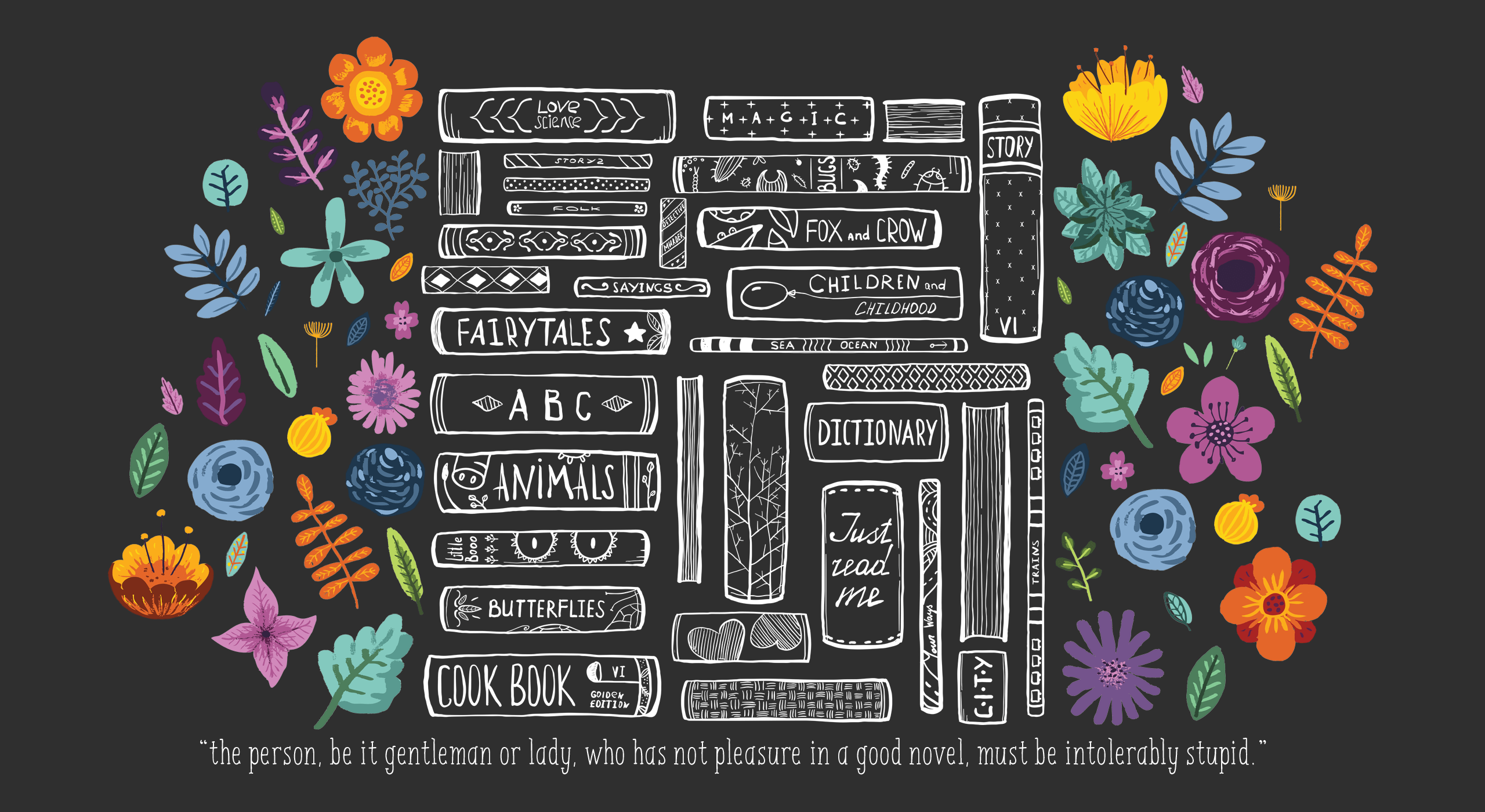2560x1400 Bookish Wallpaper