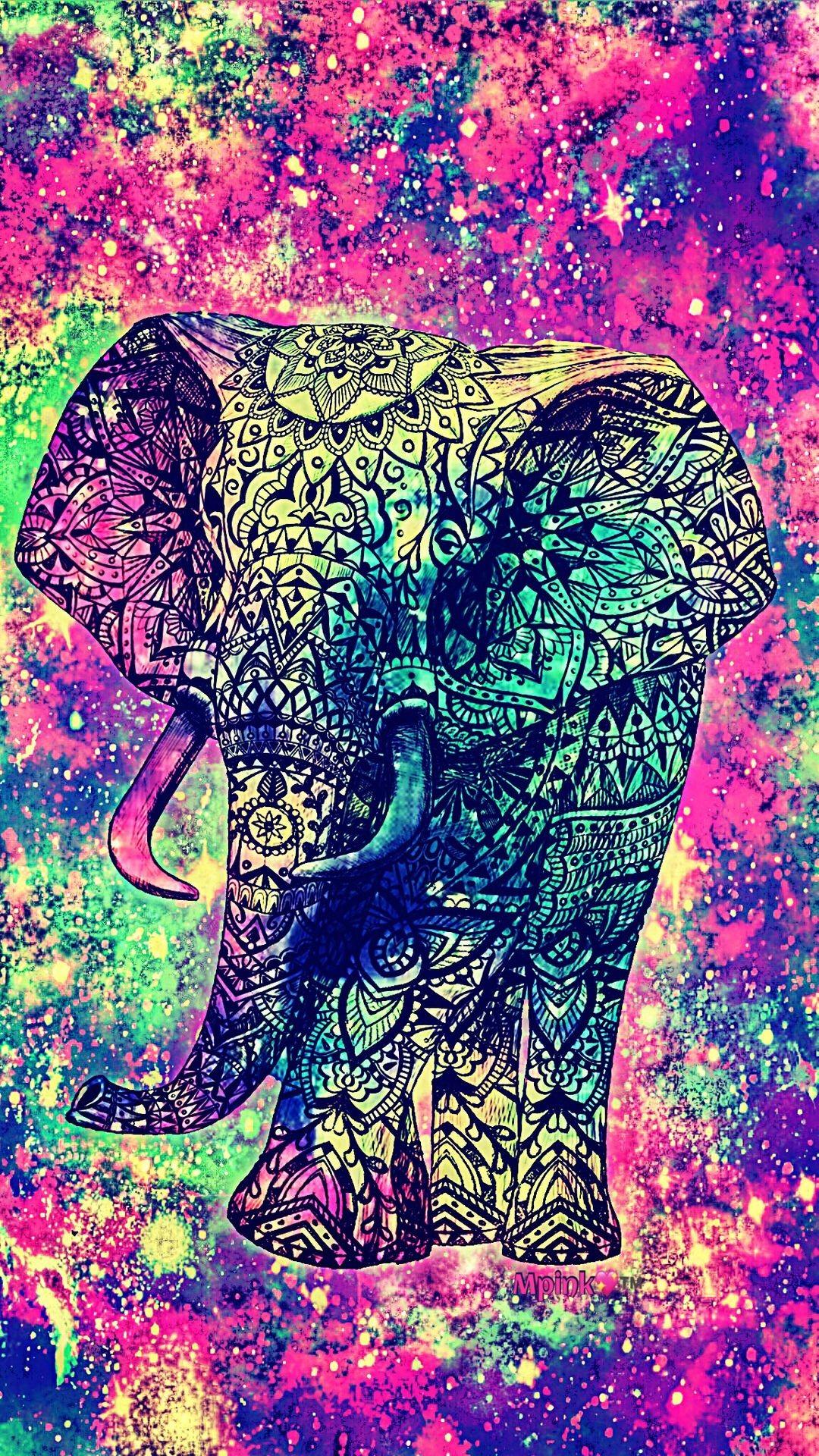 1080x1920 Tribal Elephant Wallpaper
