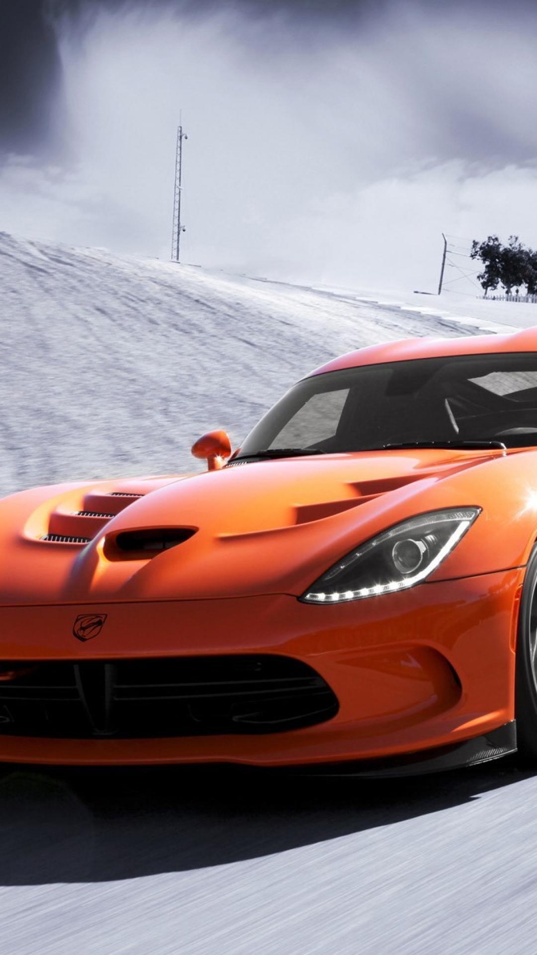 Машина dodge Viper оранжевый