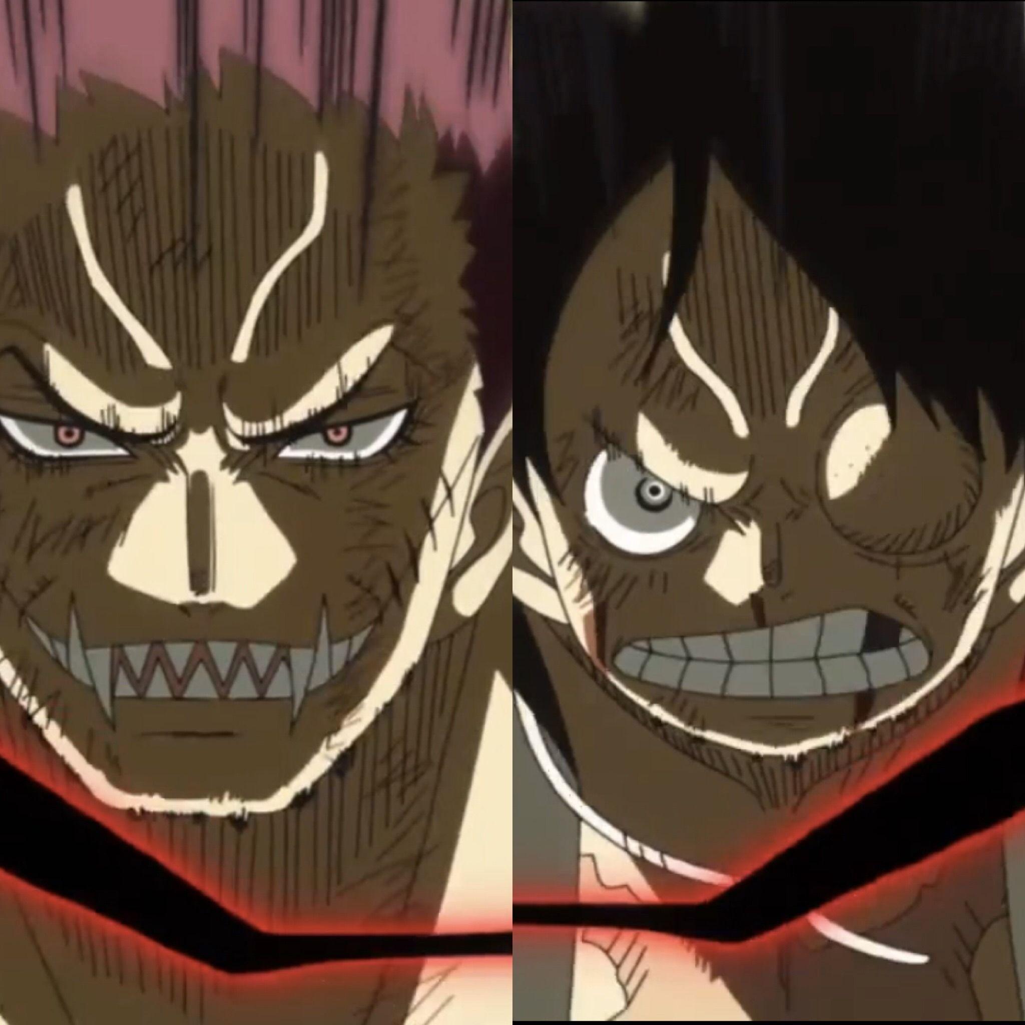 2048x2048 Luffy Vs Katakuri: Kings Haki clash. Luffy, Anime, One piece episodes