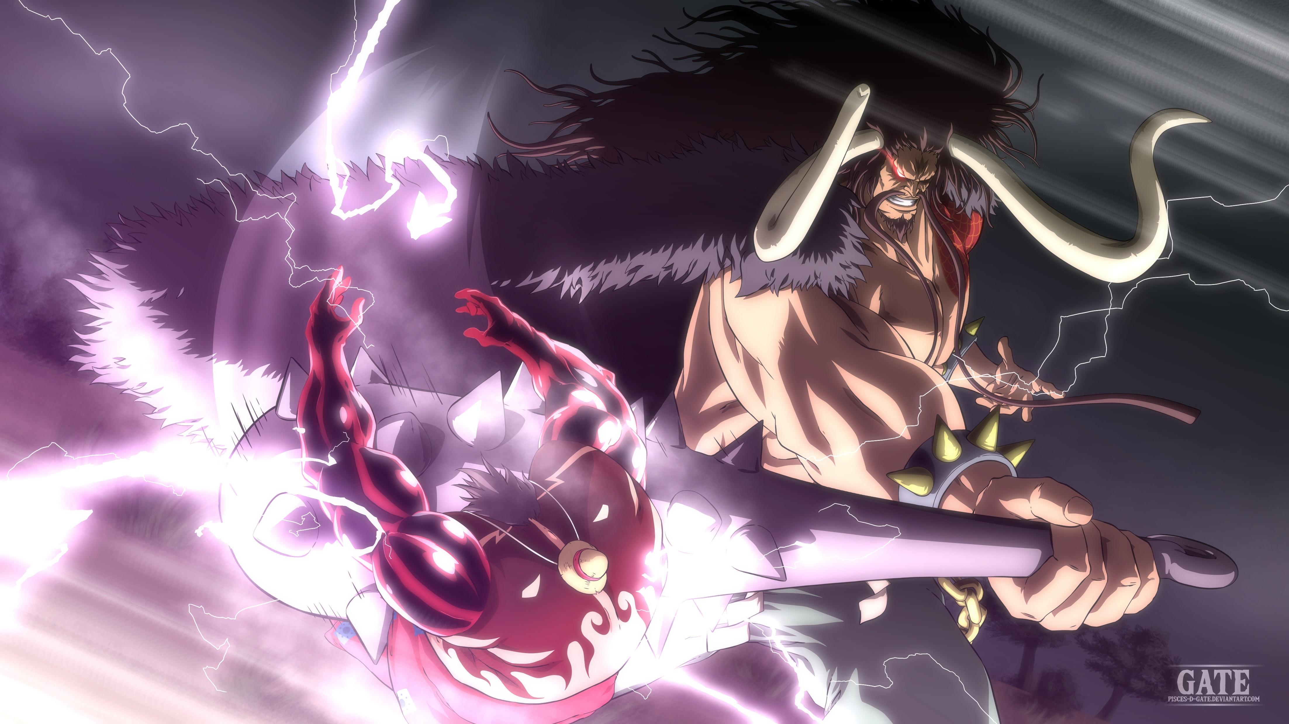4410x2480 Kaido One Piece Monkey D Luffy Wallpaper:4410x2480
