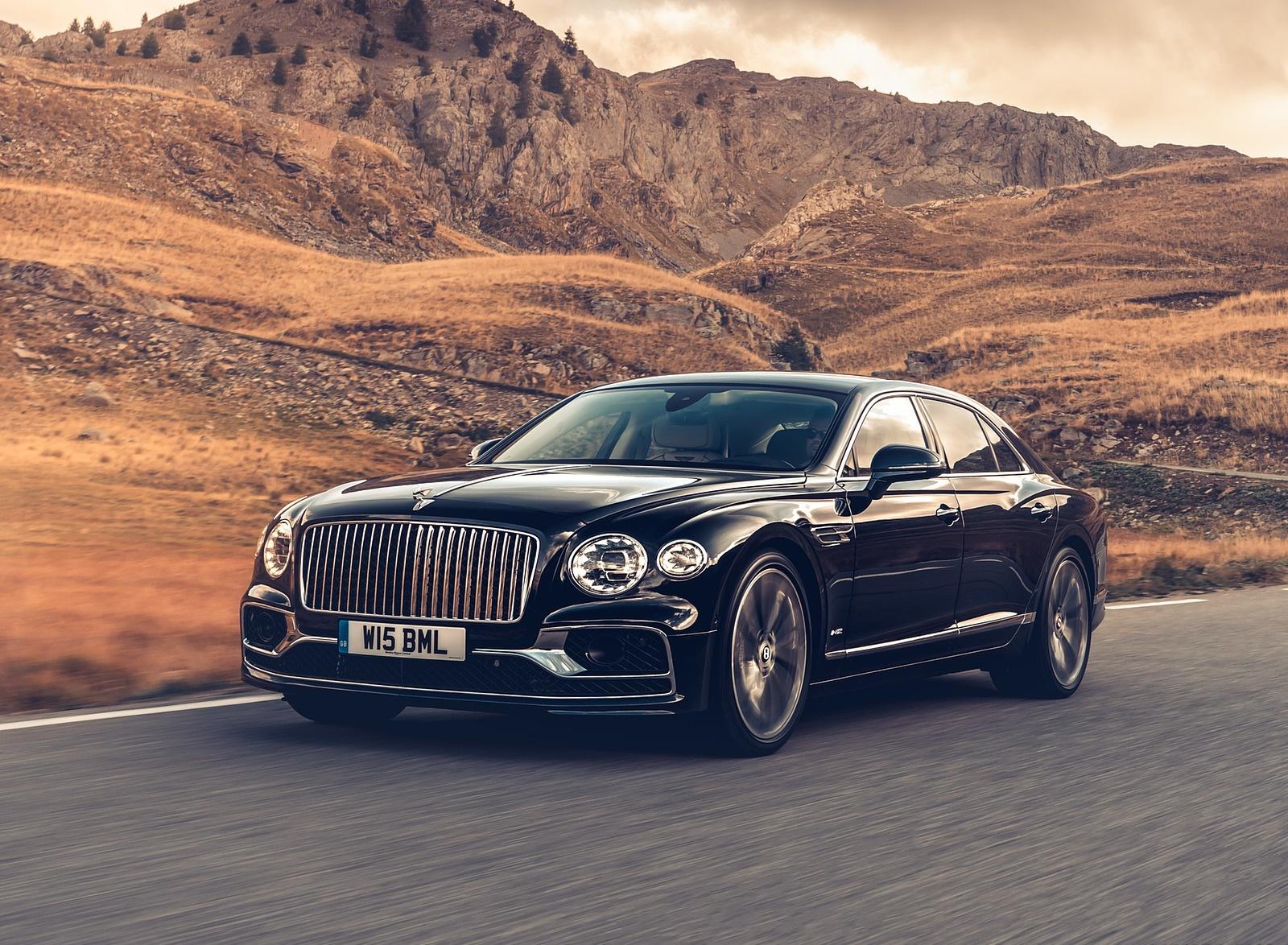 1600x1174 Bentley Flying Spur (Color: Dark Sapphire) Front Three Quarter Wallpaper (5)