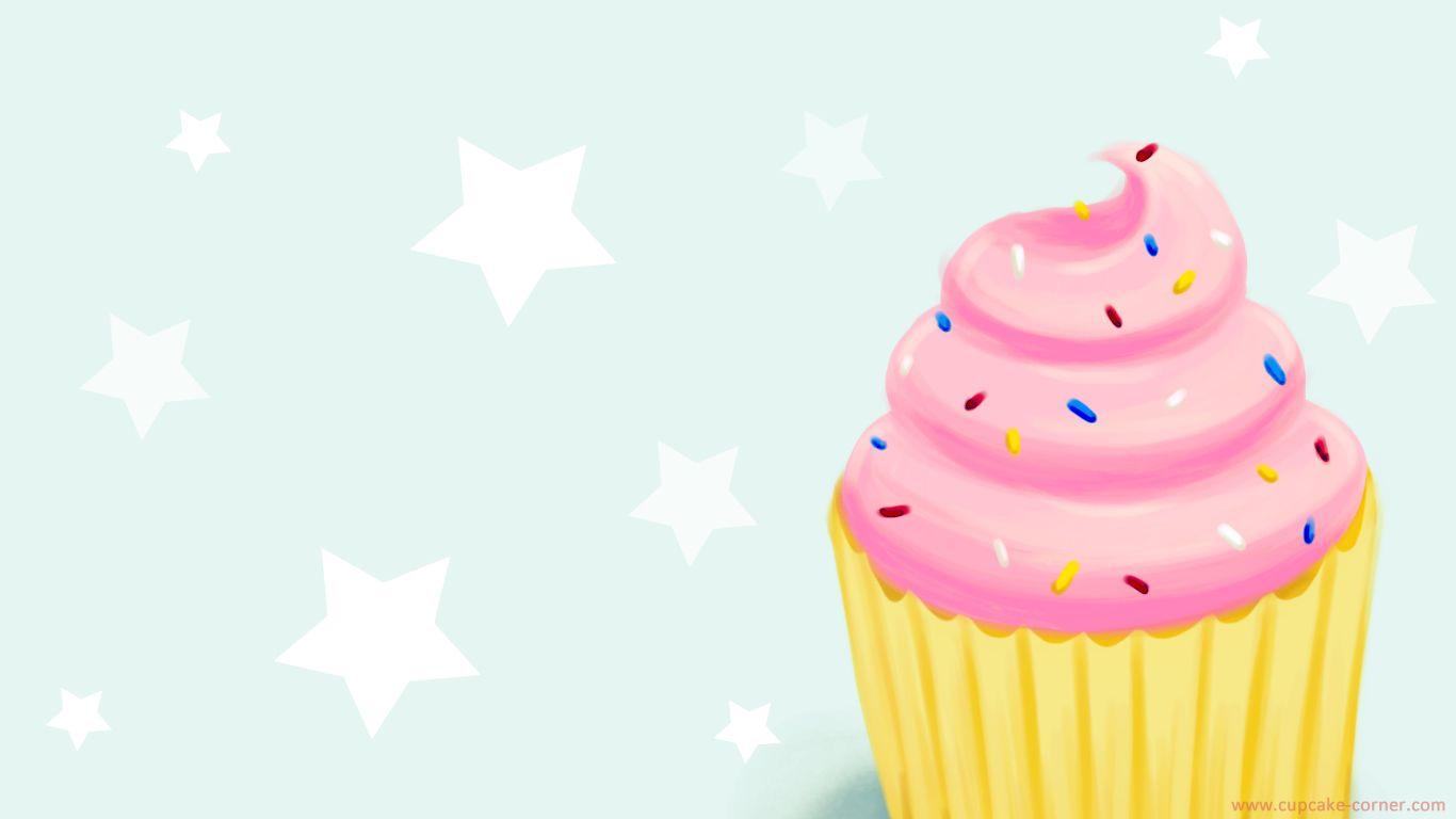 1366x768 Cupcake Wallpaper