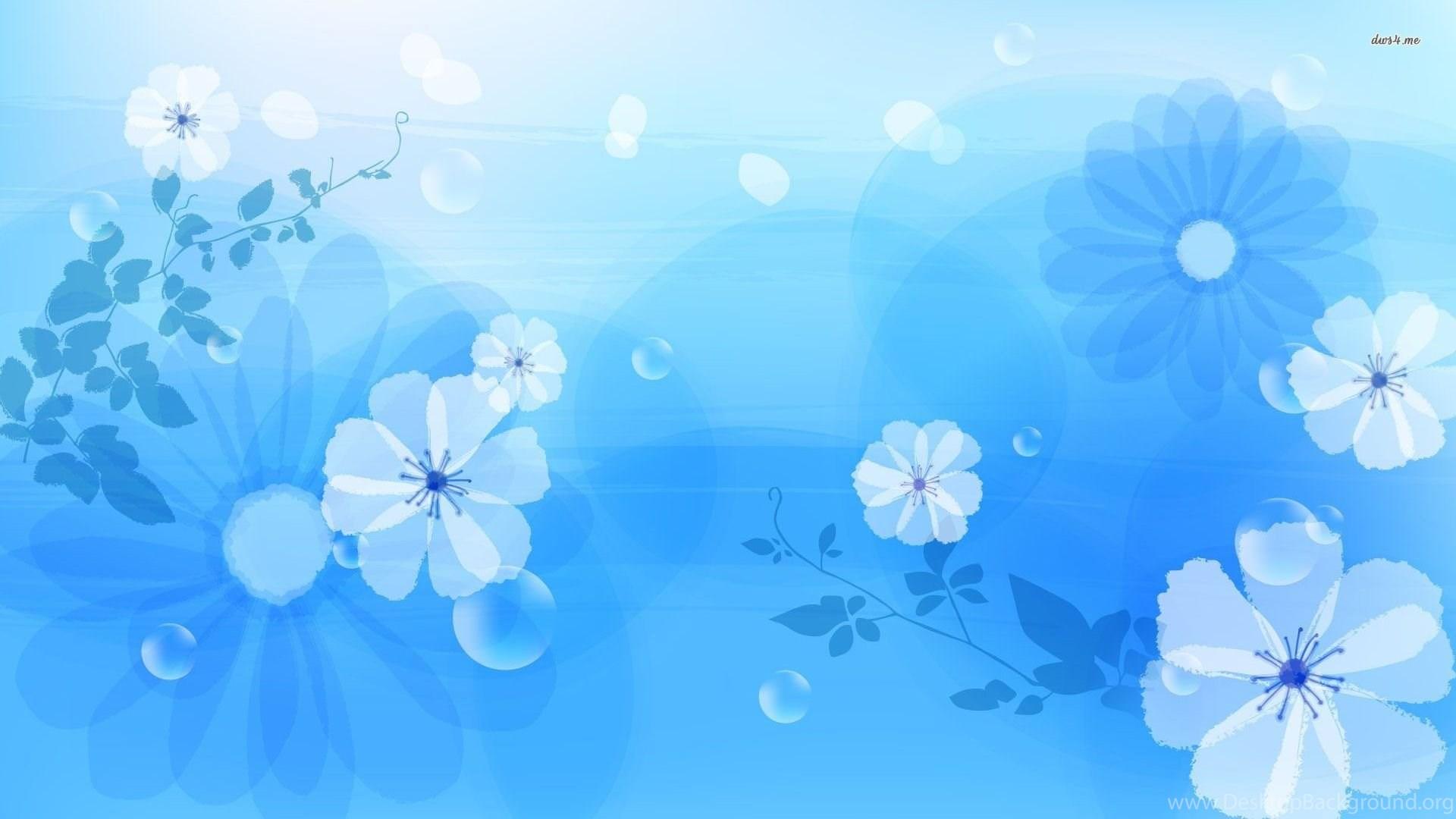 1920x1080 Light Blue Flowers Wallpaper (1)